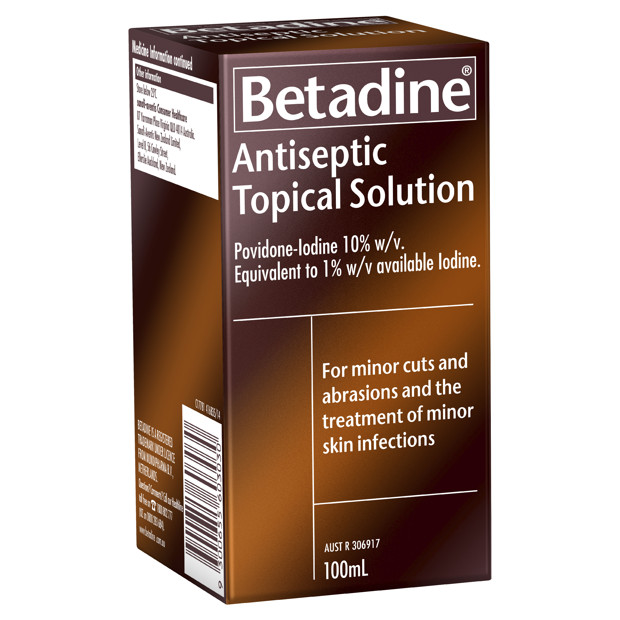 BETADINE ANTISEPTICTOPICAL SOLUTION 100ML