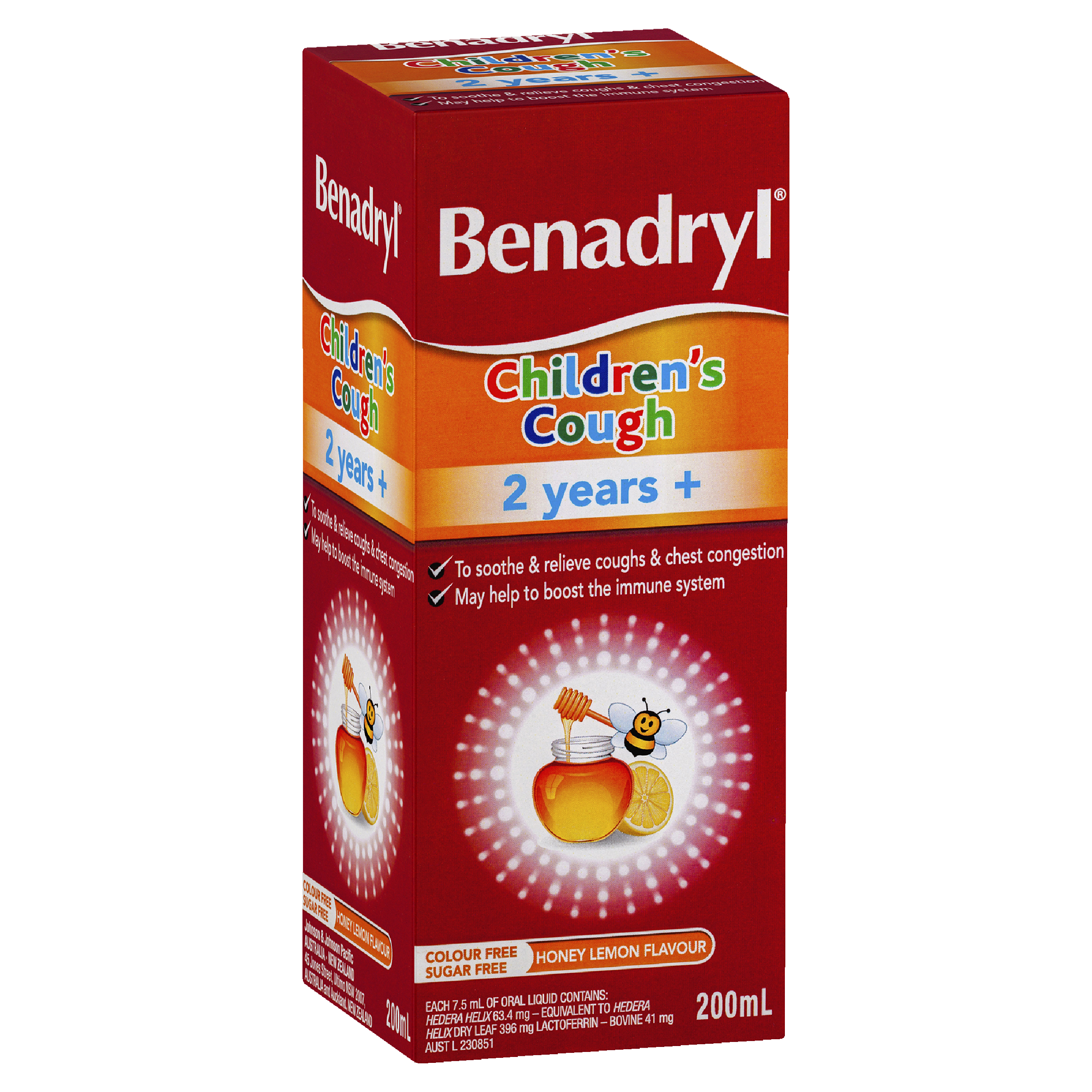 BENADRYL CHILDRENS COUGH 200ML