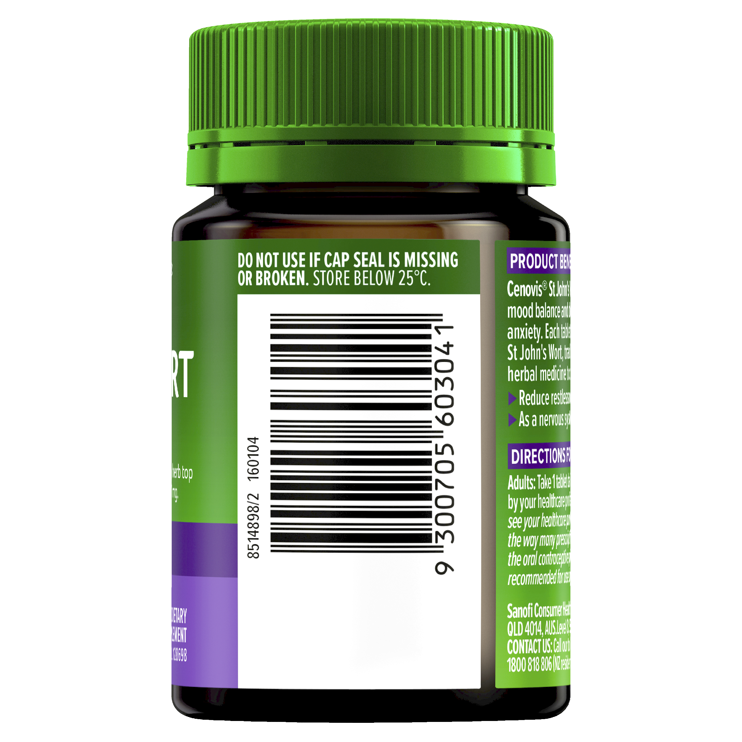 CENOVIS ST JOHNS WORT 60 TABLETS - Image 9