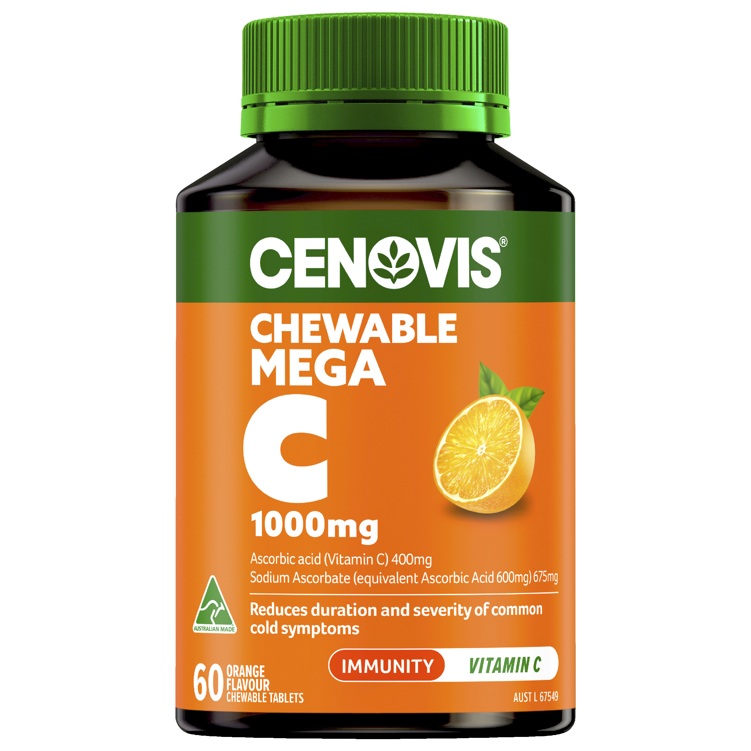 CENOVIS MEGA C 1000MG 60 TABLETS