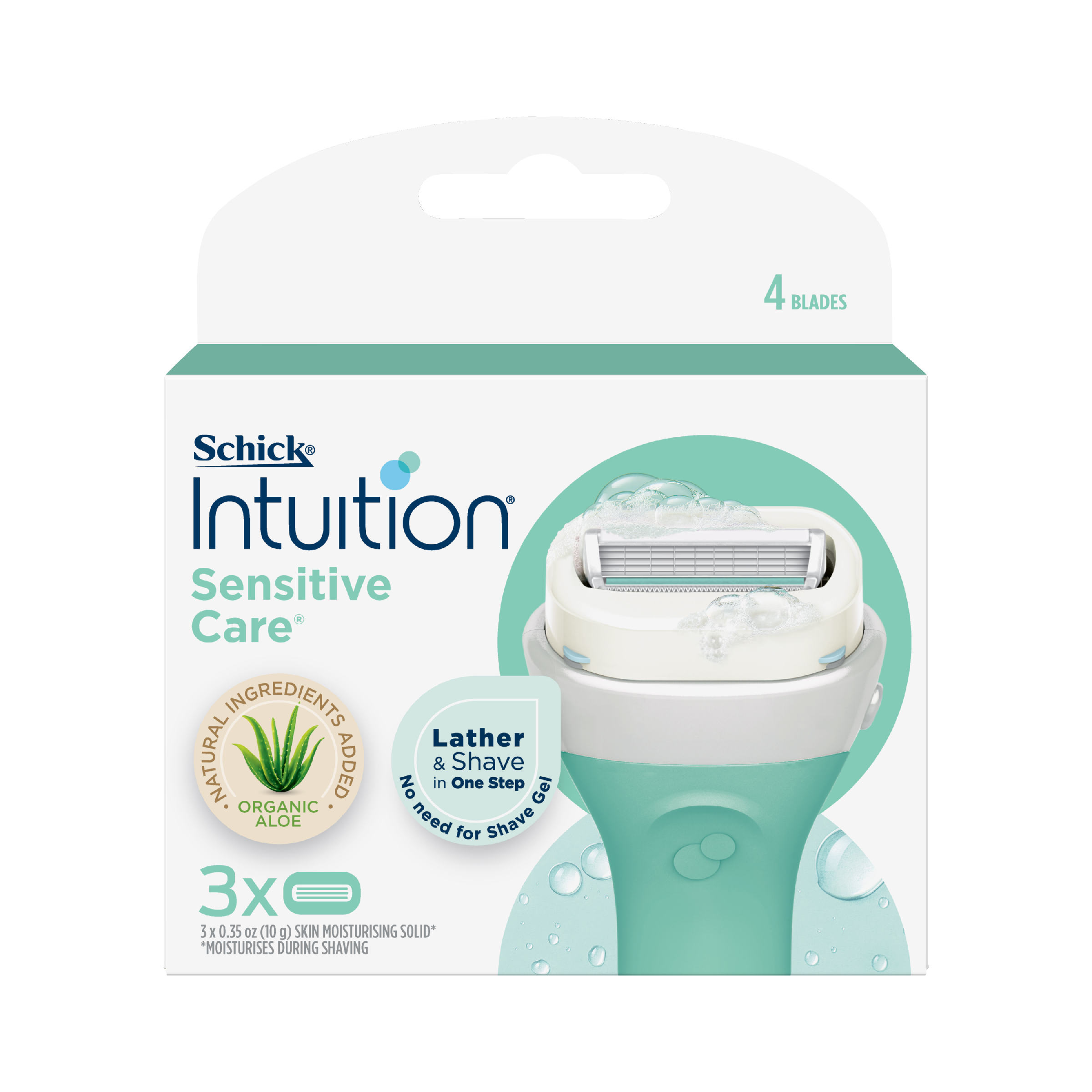 SCHICK INTUITION SENSITIVE CARE REFILL BLADES 3 PACK