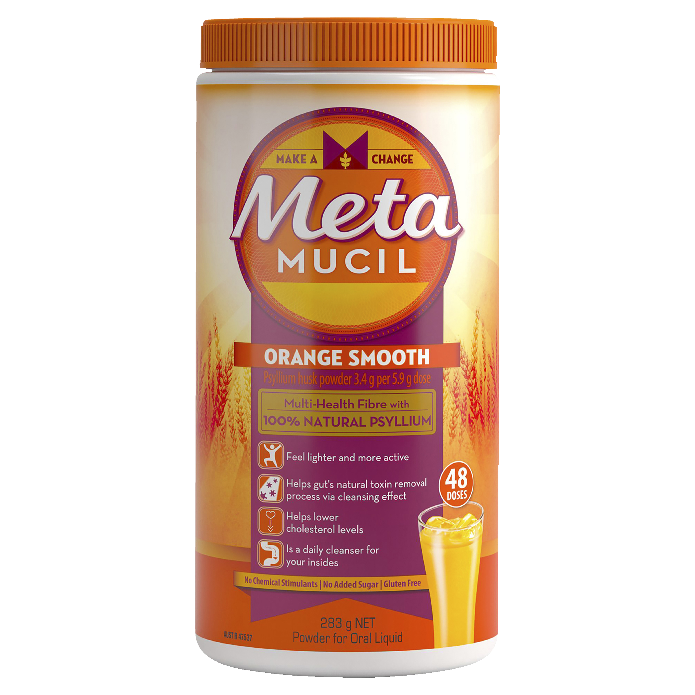 METAMUCIL ORANGE SMOOTH 283G 48 DOSES