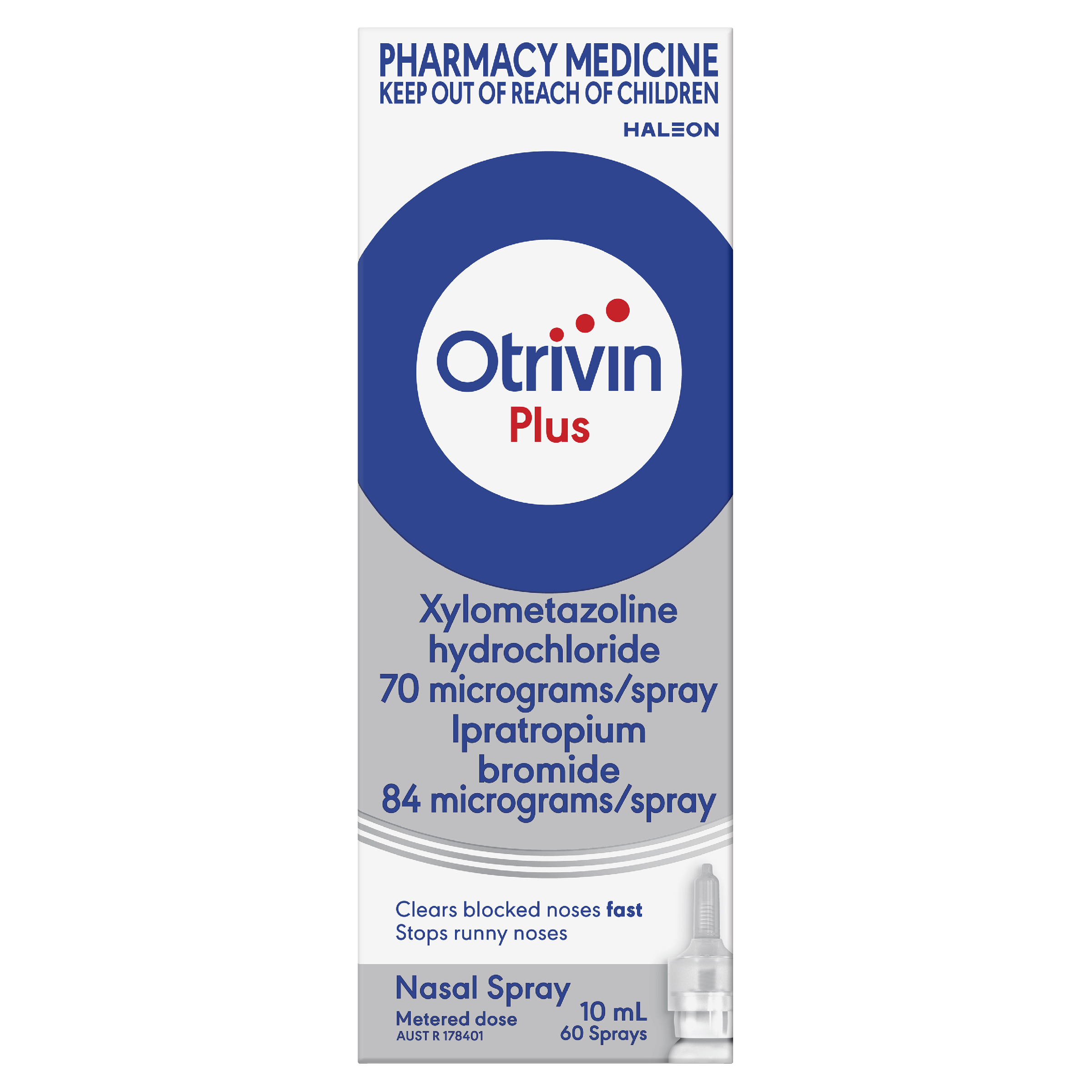 OTRIVIN PLUS ADULT METERED DOSE NASAL SPRAY 10ML - Image 2
