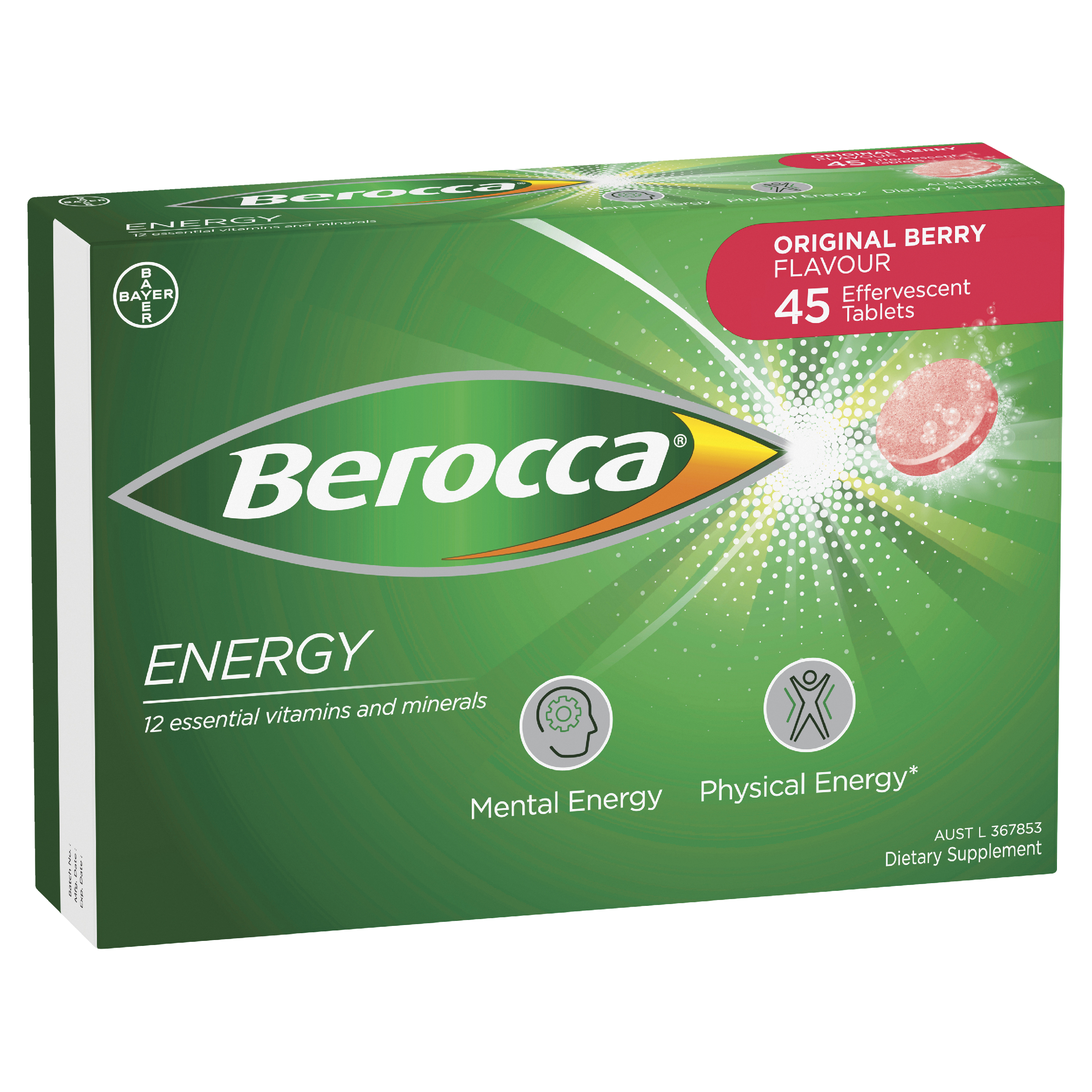 BEROCCA EFFERVESCENT ORIGINAL BERRY 45 TABLETS