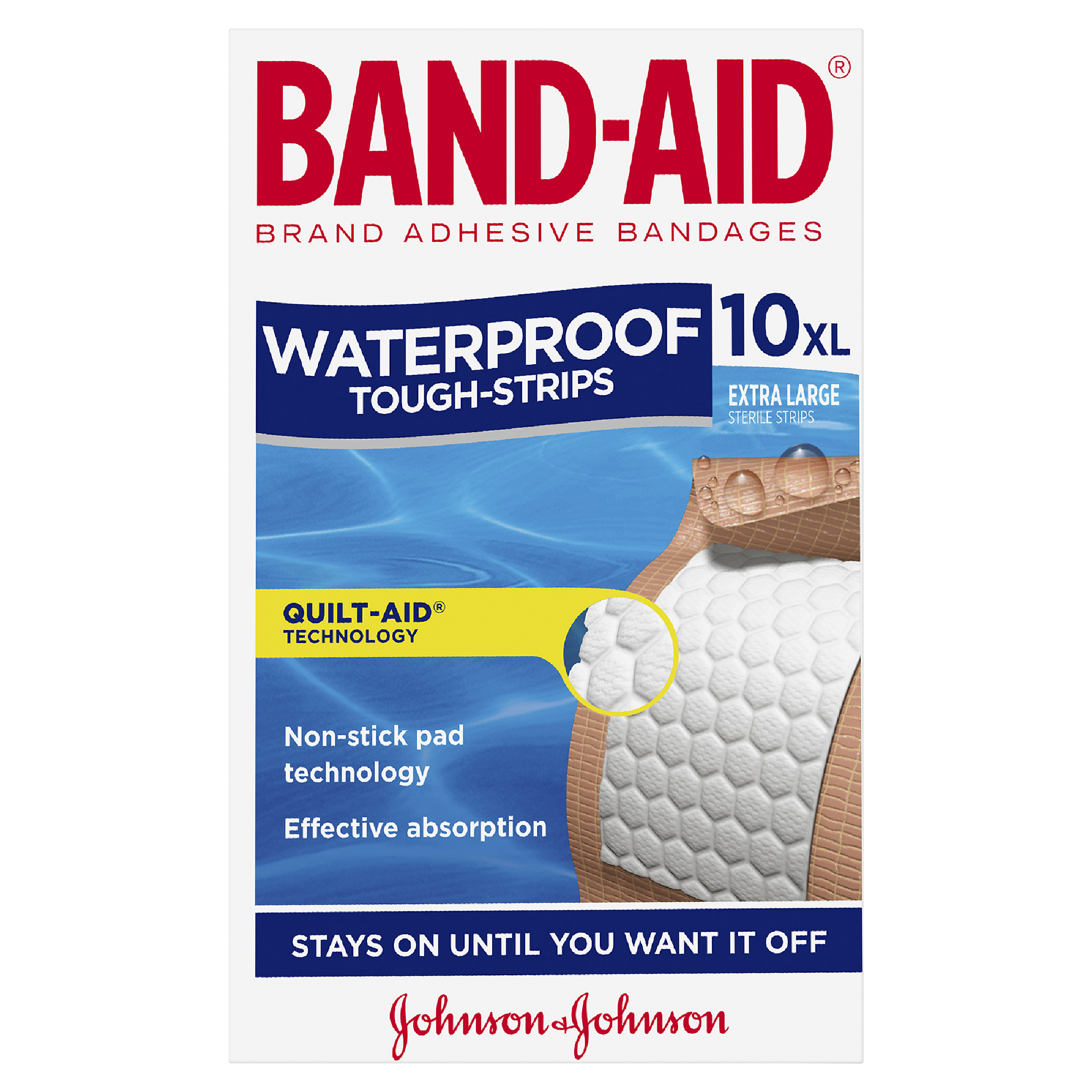 BAND-AID TOUGH STRIPS WATERPROOF EXTRA LARGE 10 PACK - Image 2