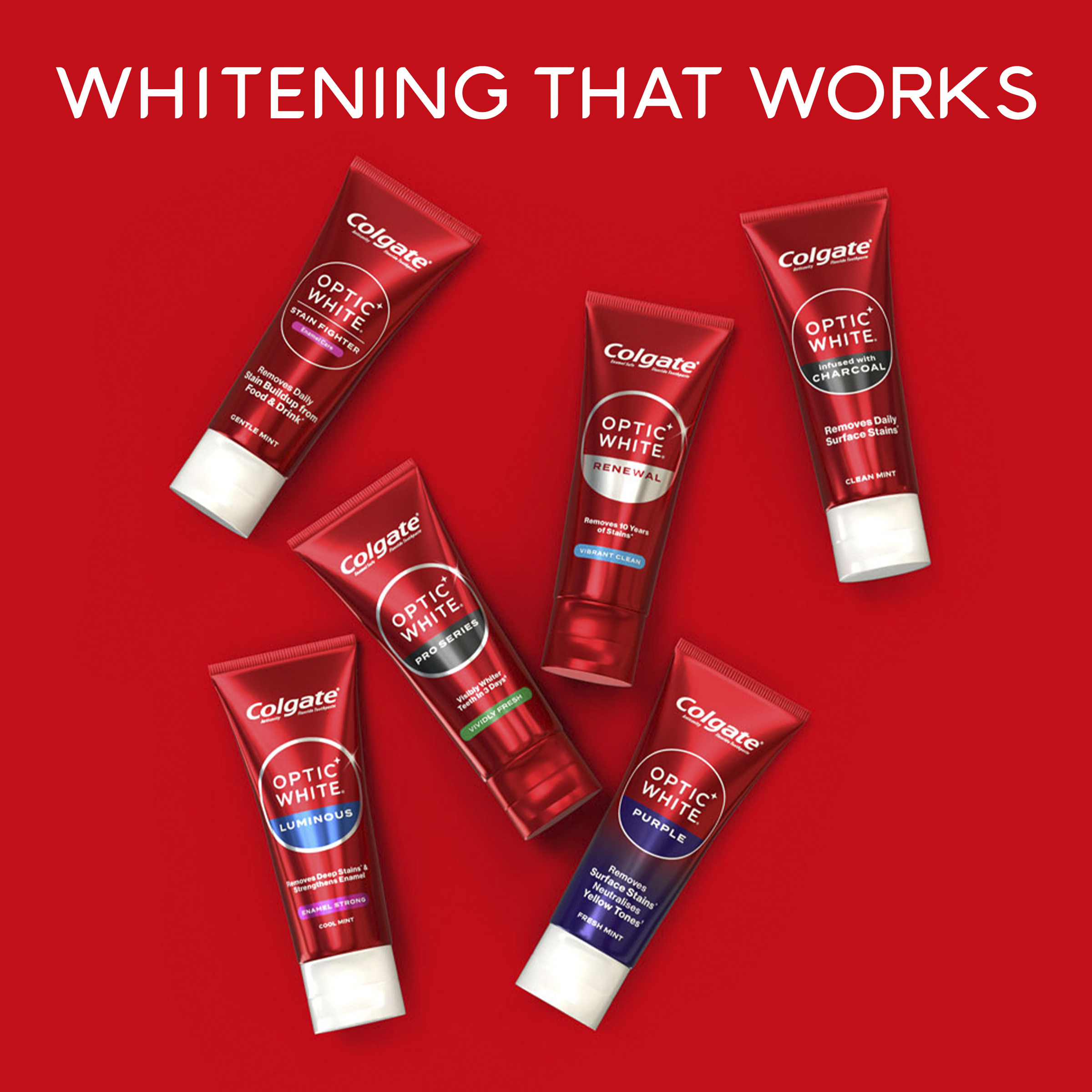 COLGATE TOOTHPASTE OPTIC WHITE EVERYDAY WHITENING 100G - Image 9