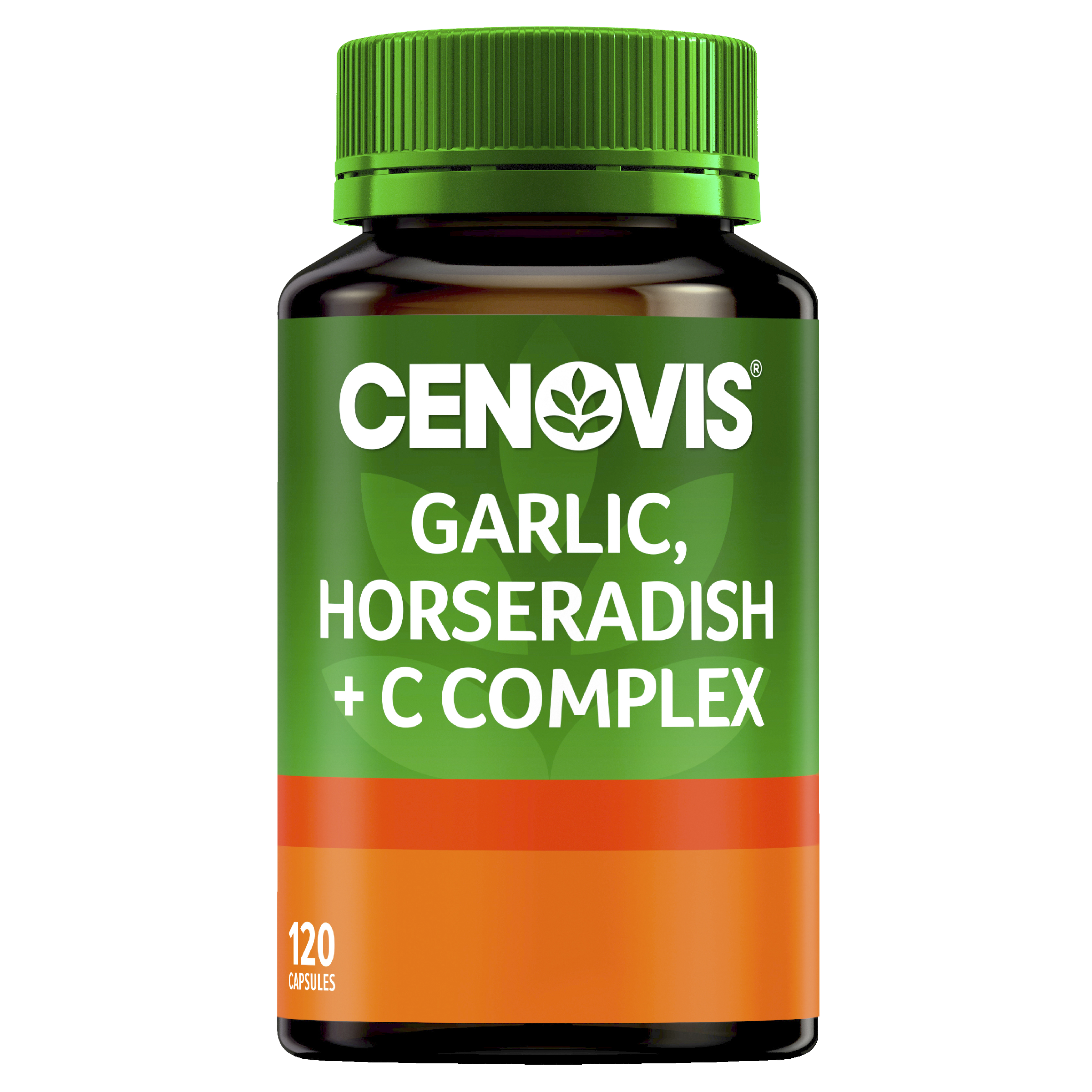 CENOVIS GARLIC HORSERADISH + C COMPLEX 120 CAPSULES - Image 5