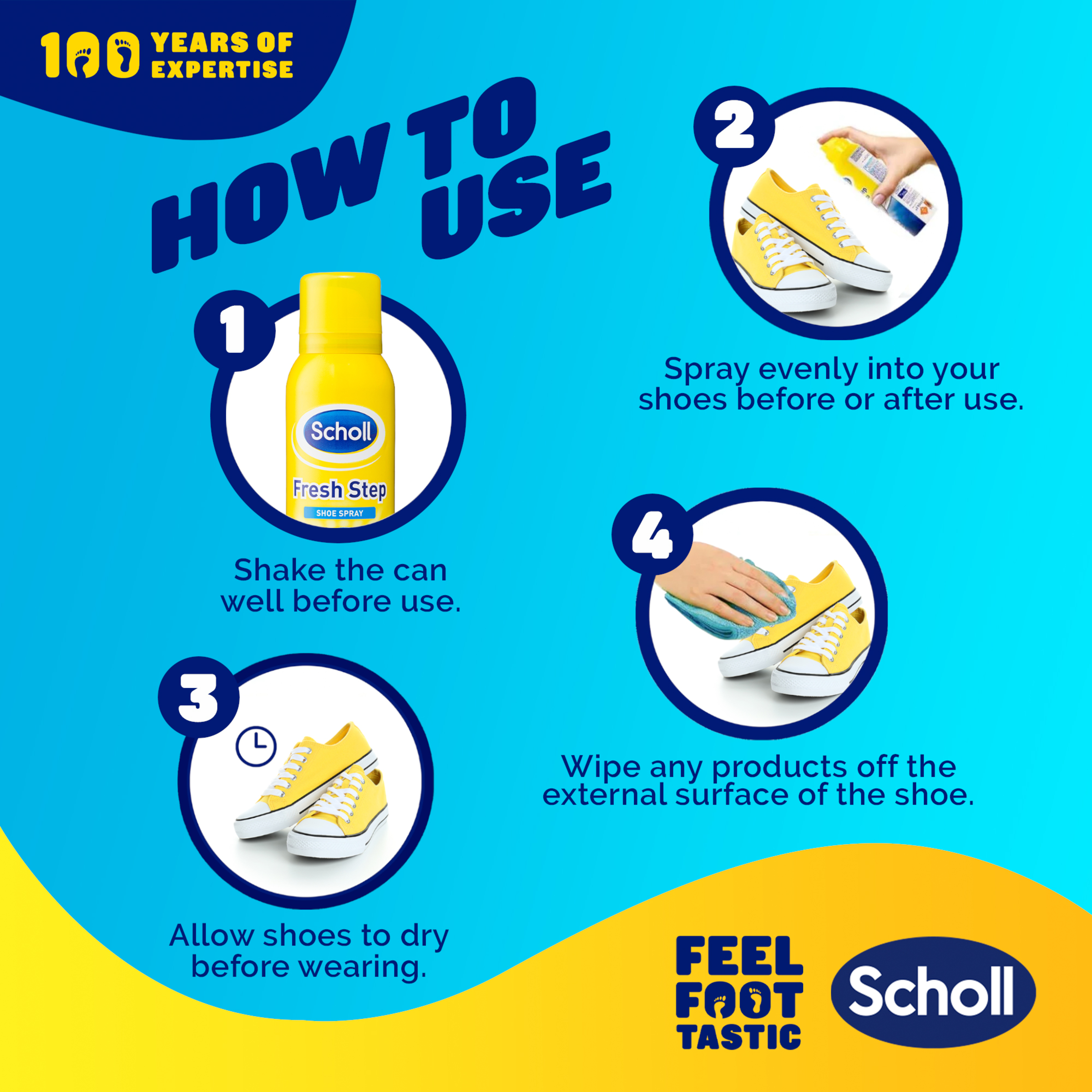 SCHOLL FRESH STEP SHOE SPRAY 100G - Image 5