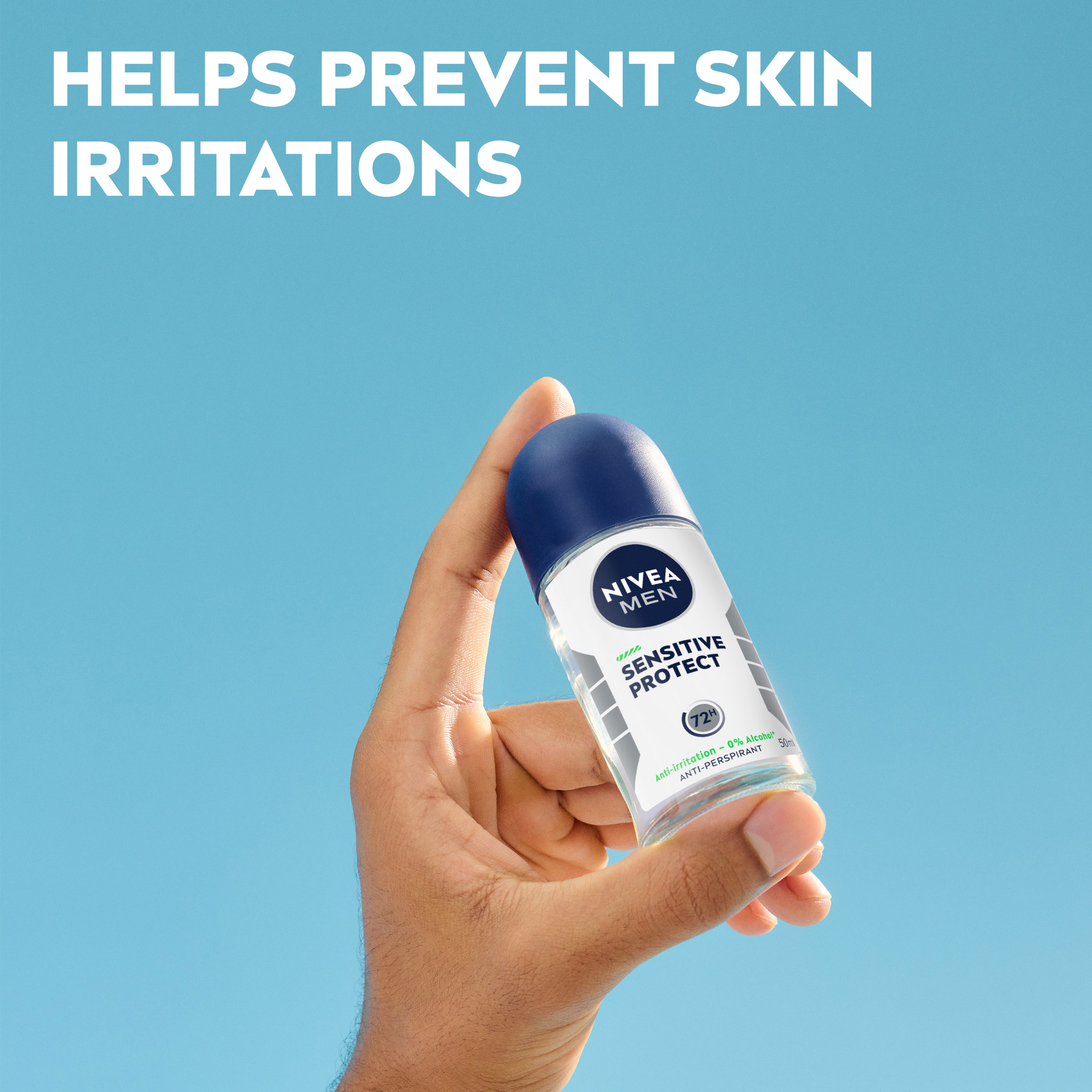 NIVEA MEN ANTIPERSPIRANT SENSITIVE PROTECT 48H ROLL ON 50ML - Image 3