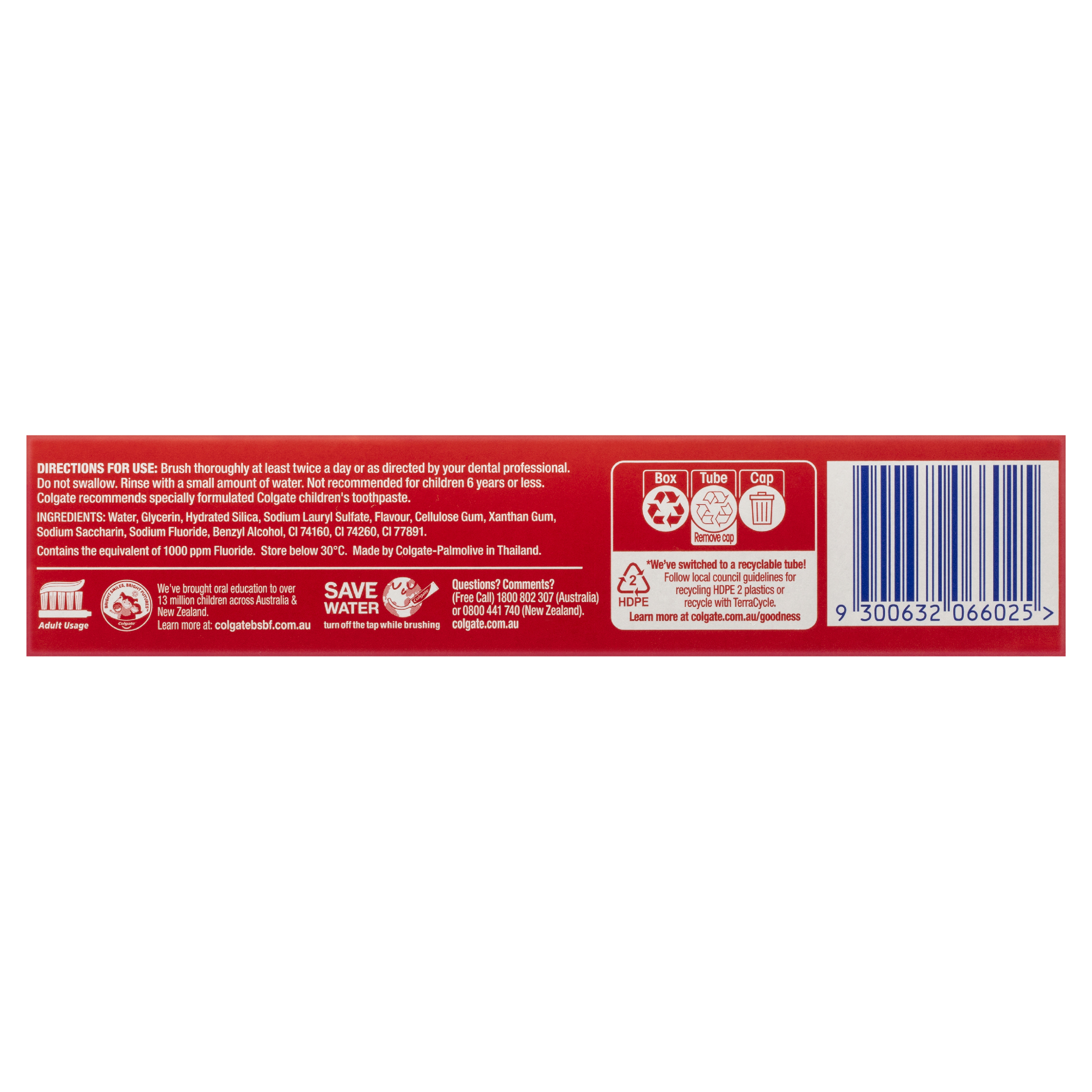 COLGATE TOOTHPASTE MINT STRIPE TRIPLE ACTION ORIGINAL MINT 110G - Image 3