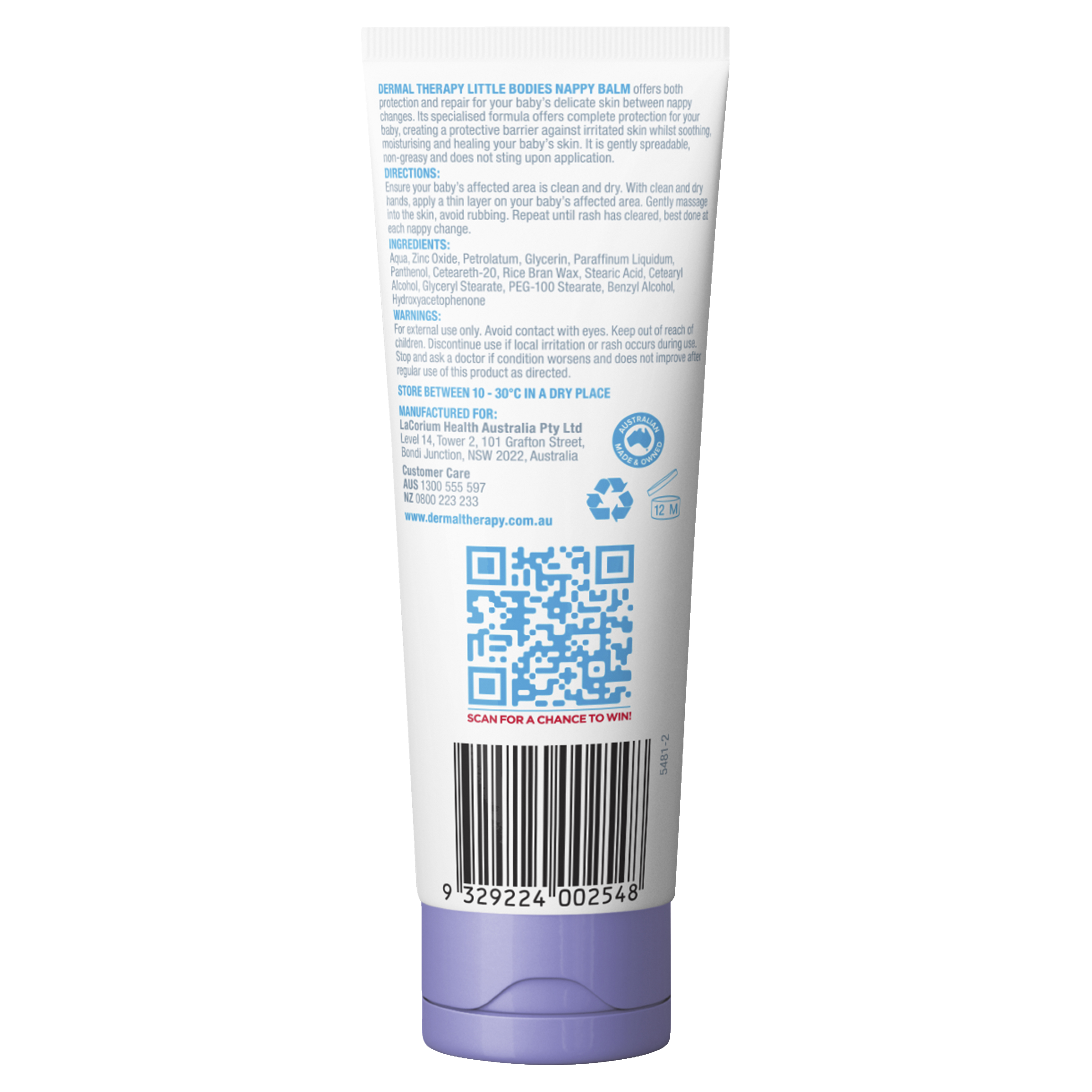 DERMAL THERAPY LITTLE BODIES NAPPY BALM 100G - Image 2