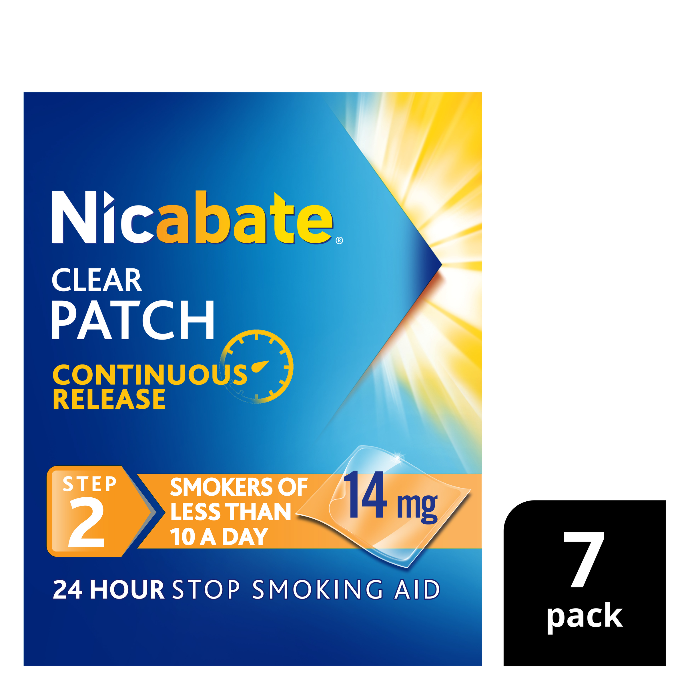NICABATE STEP 2 14MG CLEAR PATCH 7 PACK - Image 10