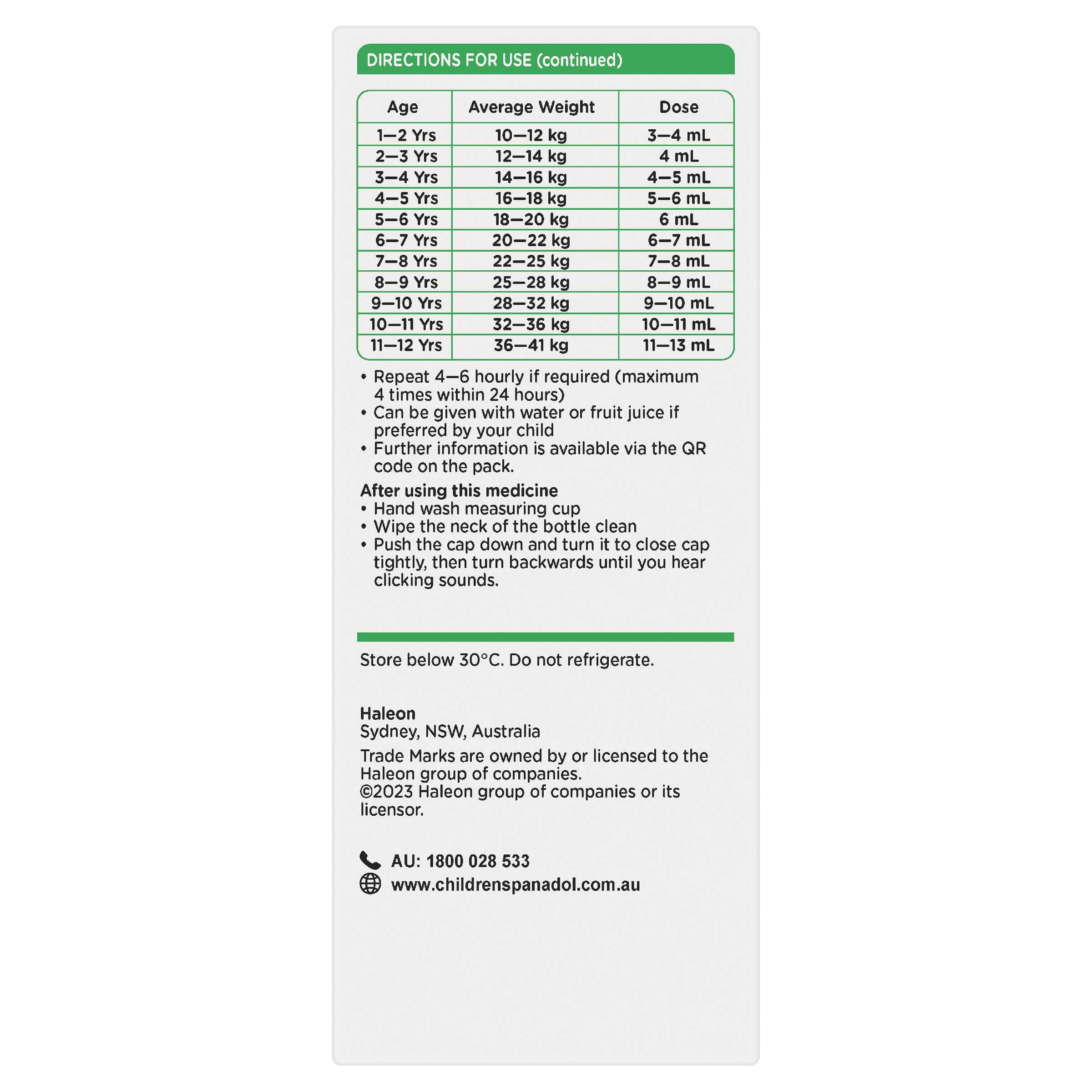 PANADOL CHILDREN 5 YEARS - 12 YEARS ELIXIR 200ML - Image 4