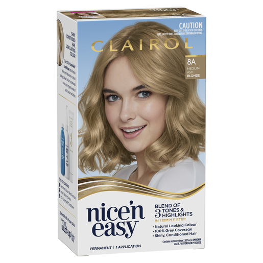 CLAIROL NICE N EASY 8A MEDIUM ASH BLONDE