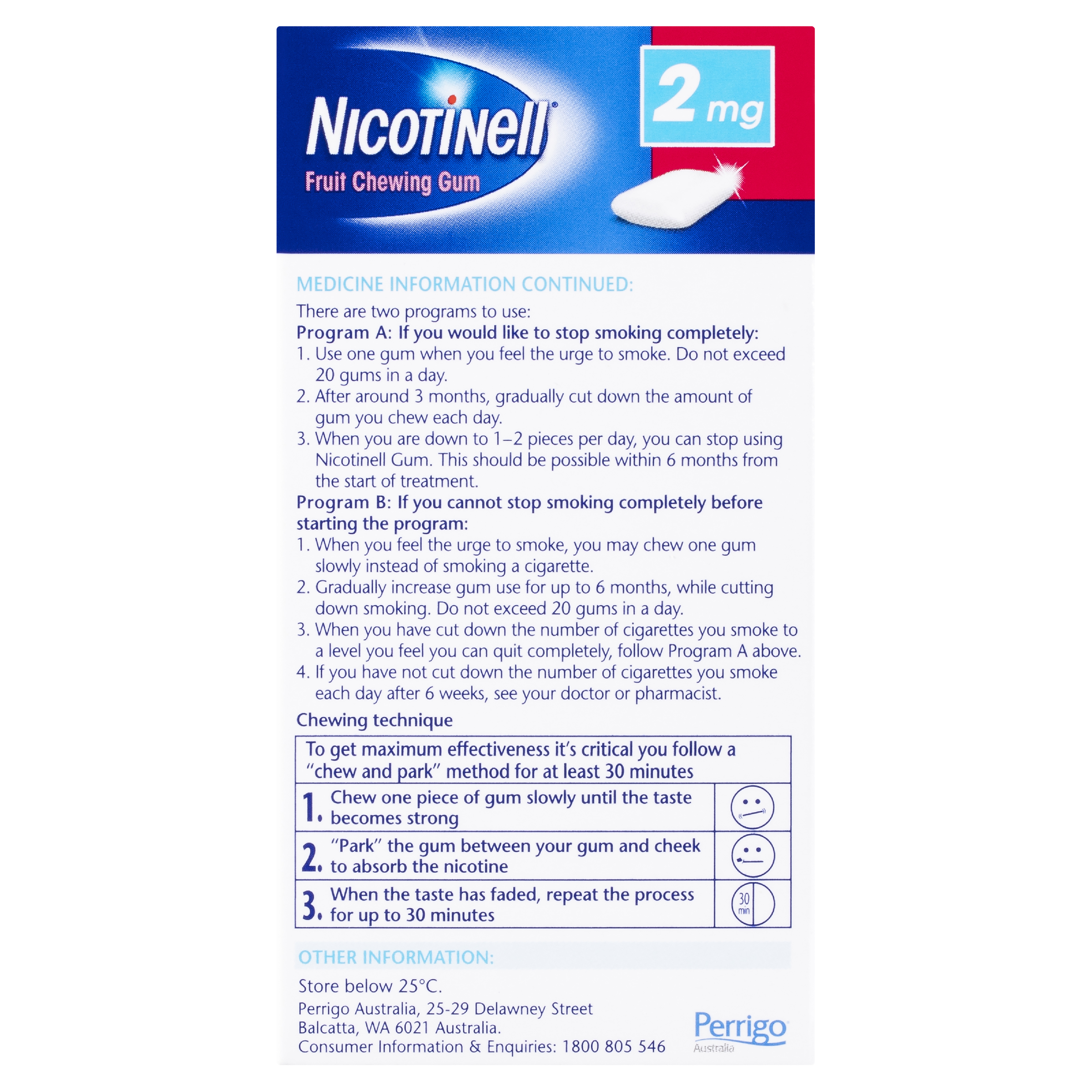 NICOTINELL FRUIT 2MG GUM 96 PACK - Image 4