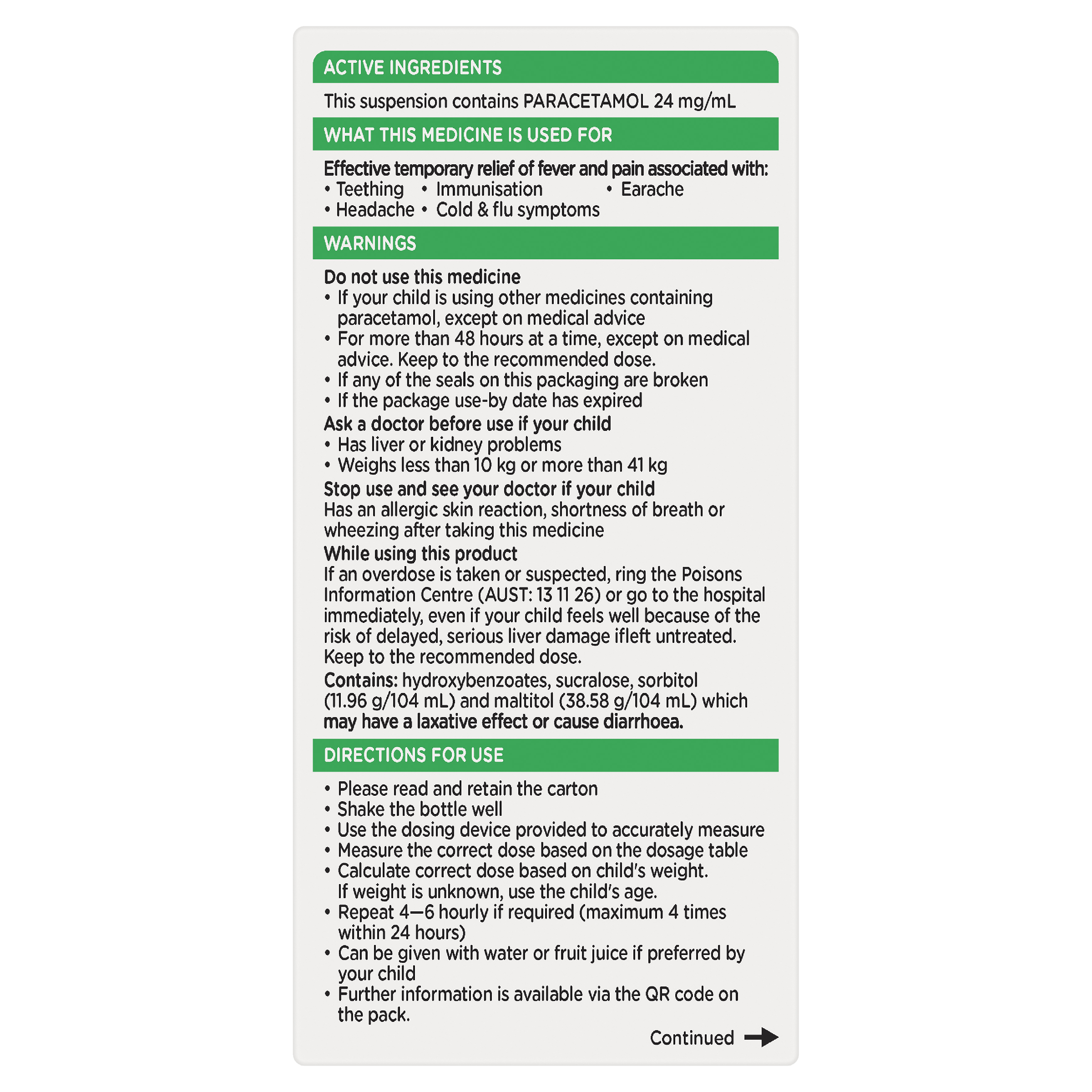 PANADOL CHILDREN 1 YEARS - 5 YEARS ORANGE SUSPENSION 100ML - Image 6