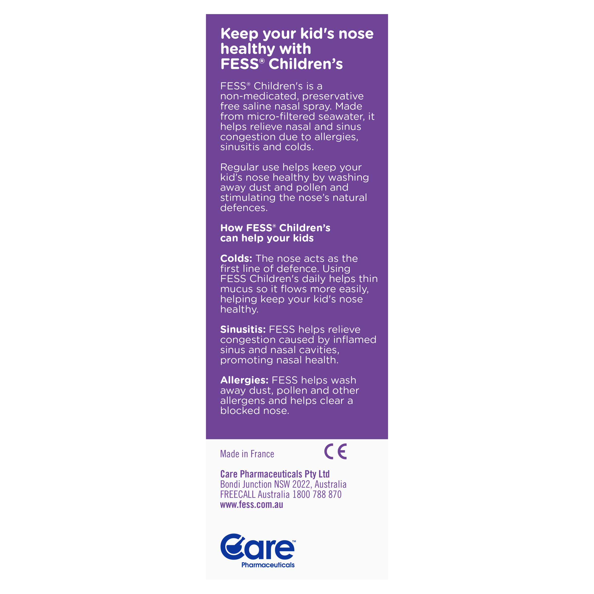 FESS CHILDRENS SALINE NASAL SPRAY 20ML - Image 3
