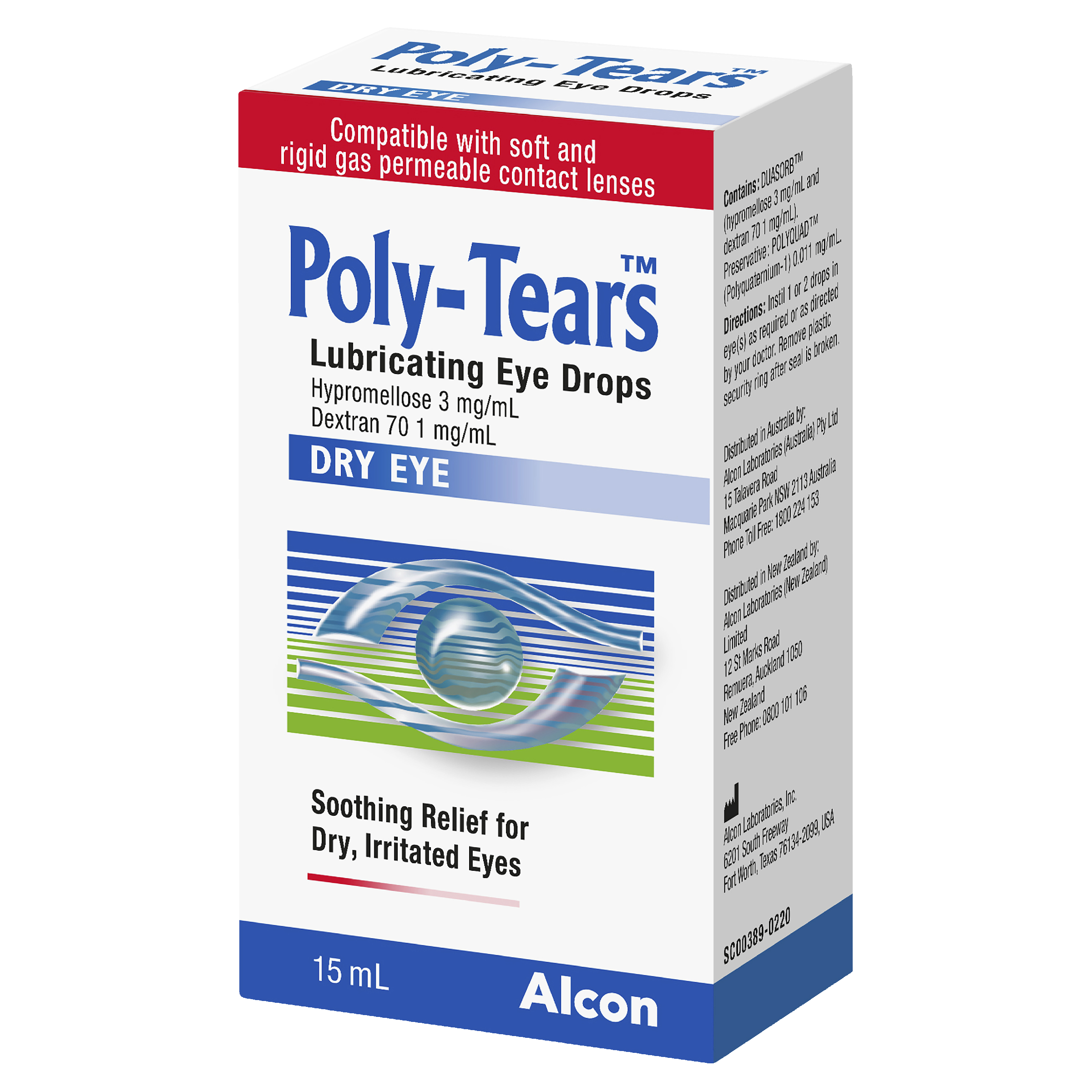 POLY-TEARS LUBRICANT EYE DROPS 15ML