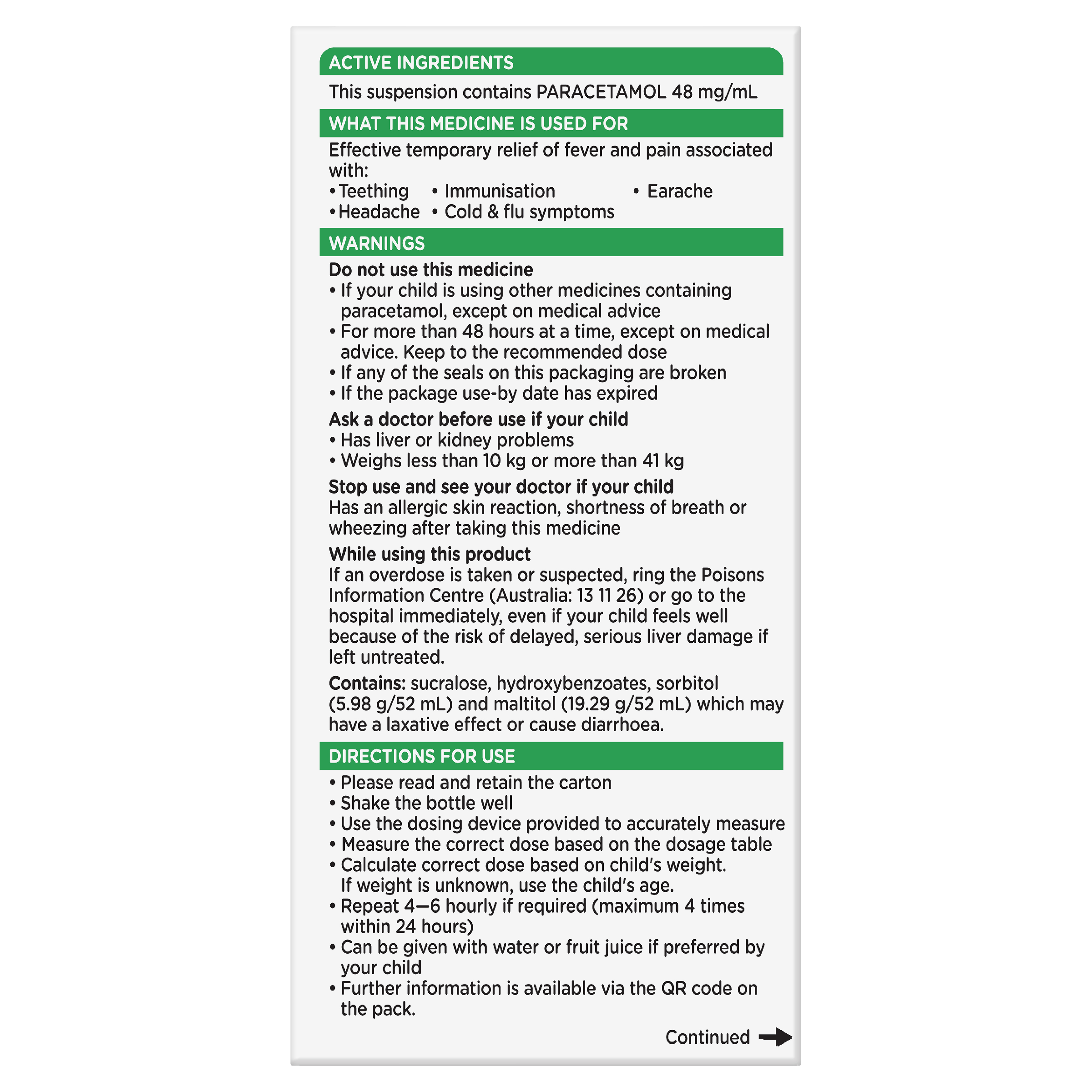 PANADOL CHILDREN 5 YEAR - 12 YEARS ORANGE SUSPENSION 200ML - Image 3