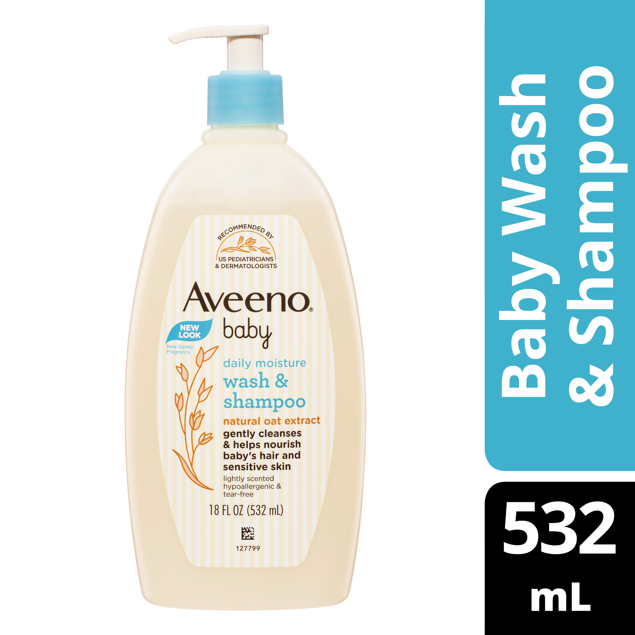 AVEENO BABY LIGHTLY SCENTED WASH & SHAMPOO 532ML - Image 3