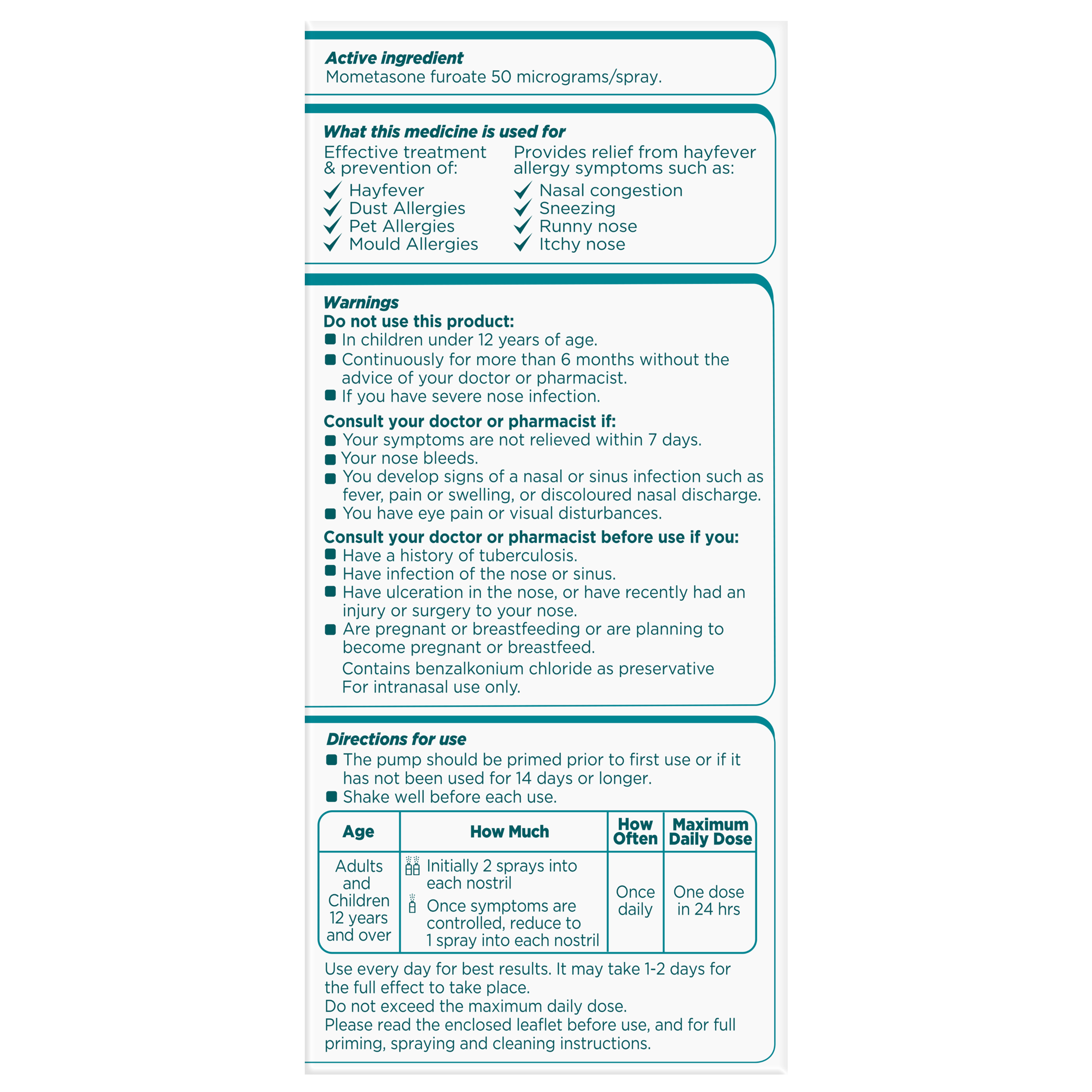 NASONEX ALLERGY 140 METERED DOSE SPRAY - Image 4