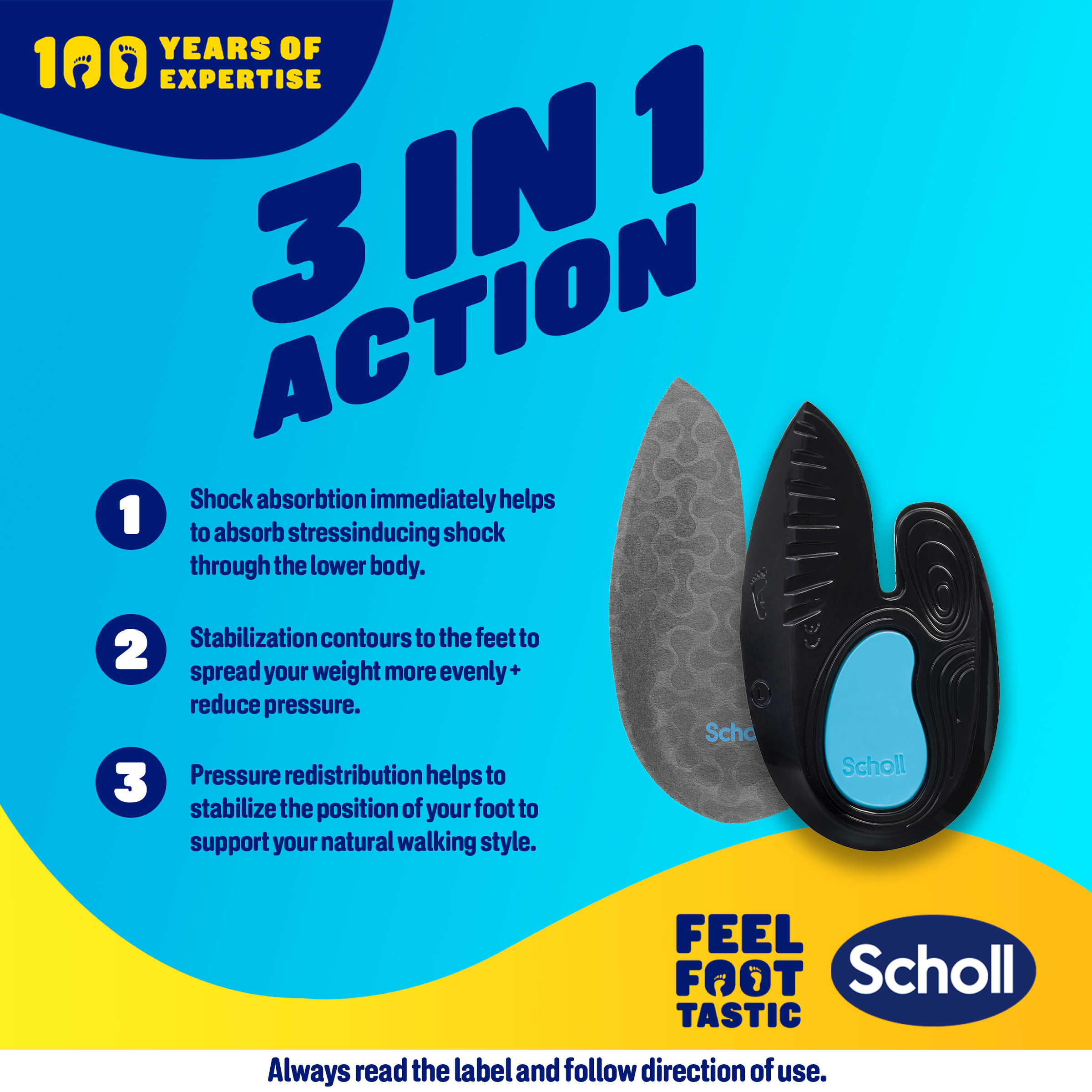 SCHOLL IN BALANCE HEEL & ANKLE ORTHOTIC INSOLES L - Image 8