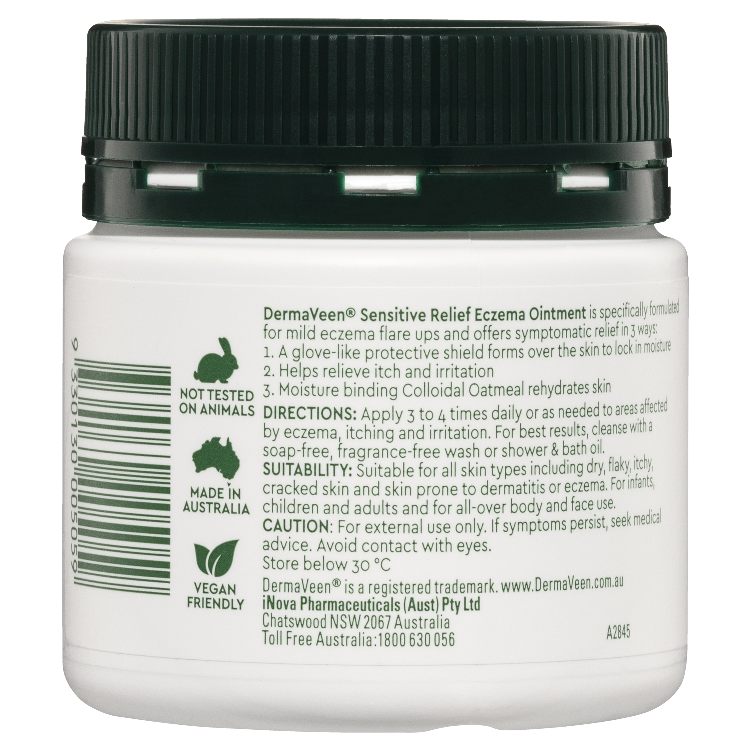 DERMAVEEN ECZEMA SENSITIVE RELIEF OINTMENT 200ML - Image 2