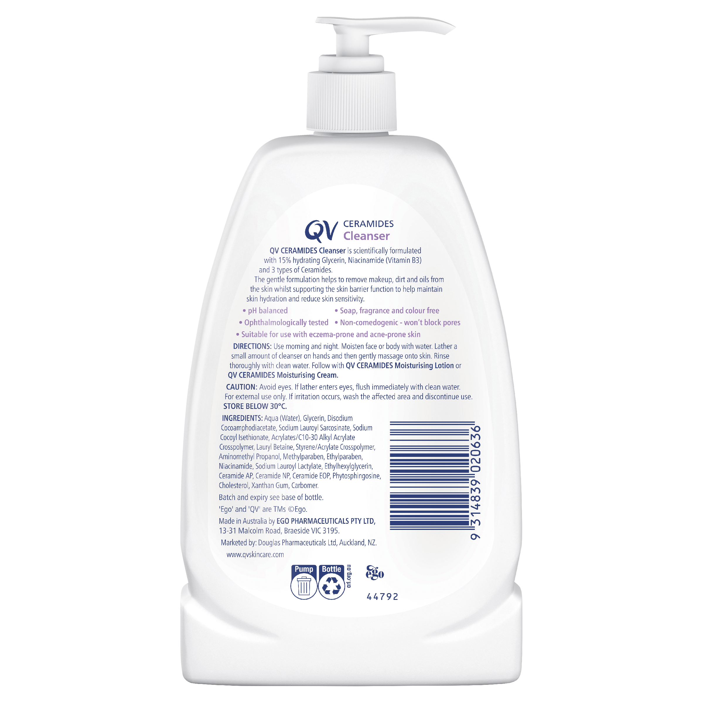 EGO QV CERAMIDES CLEANSER 350G - Image 2