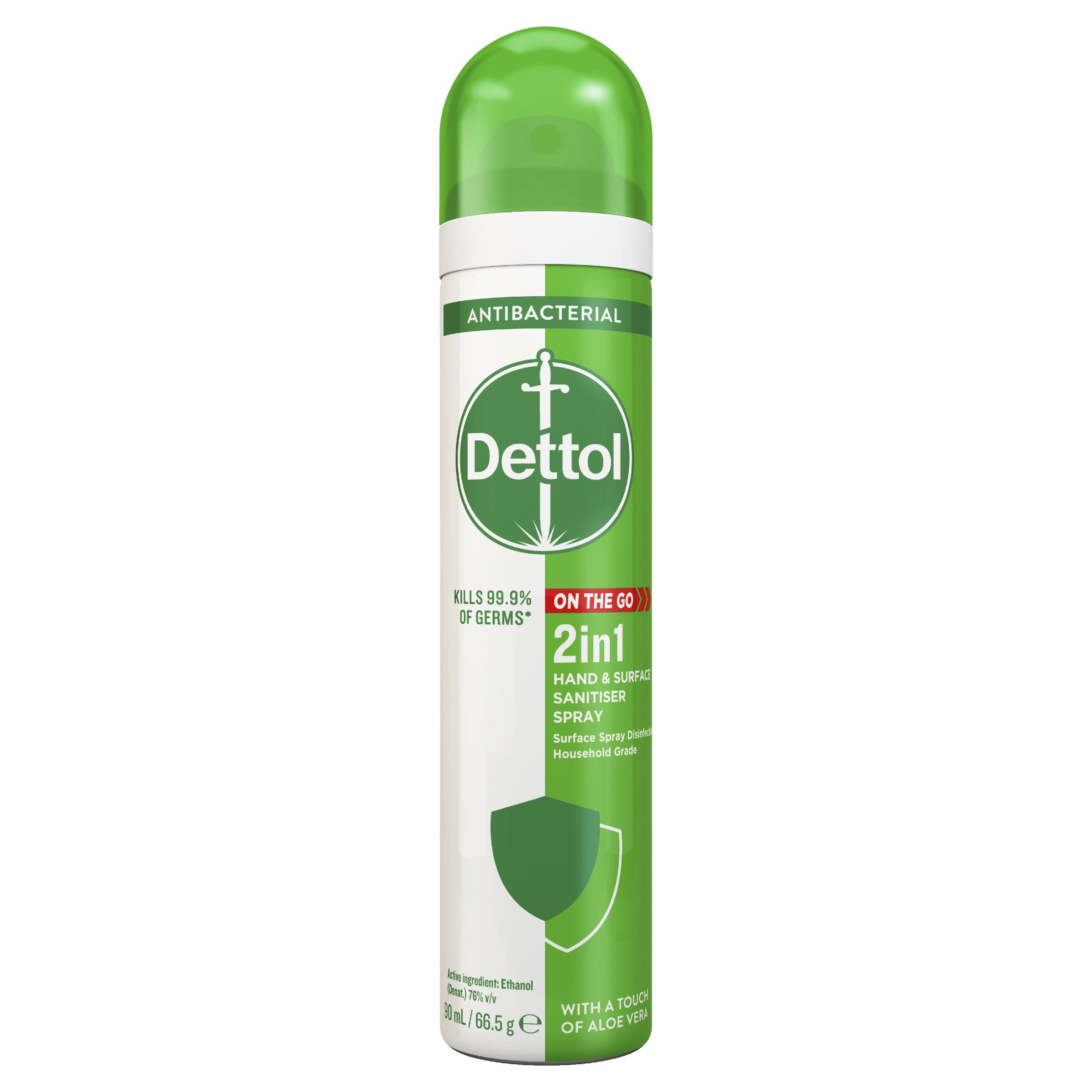 DETTOL 2IN1 HANDS & SURFACES H/SANITISER SPRAY ALOE 90ML