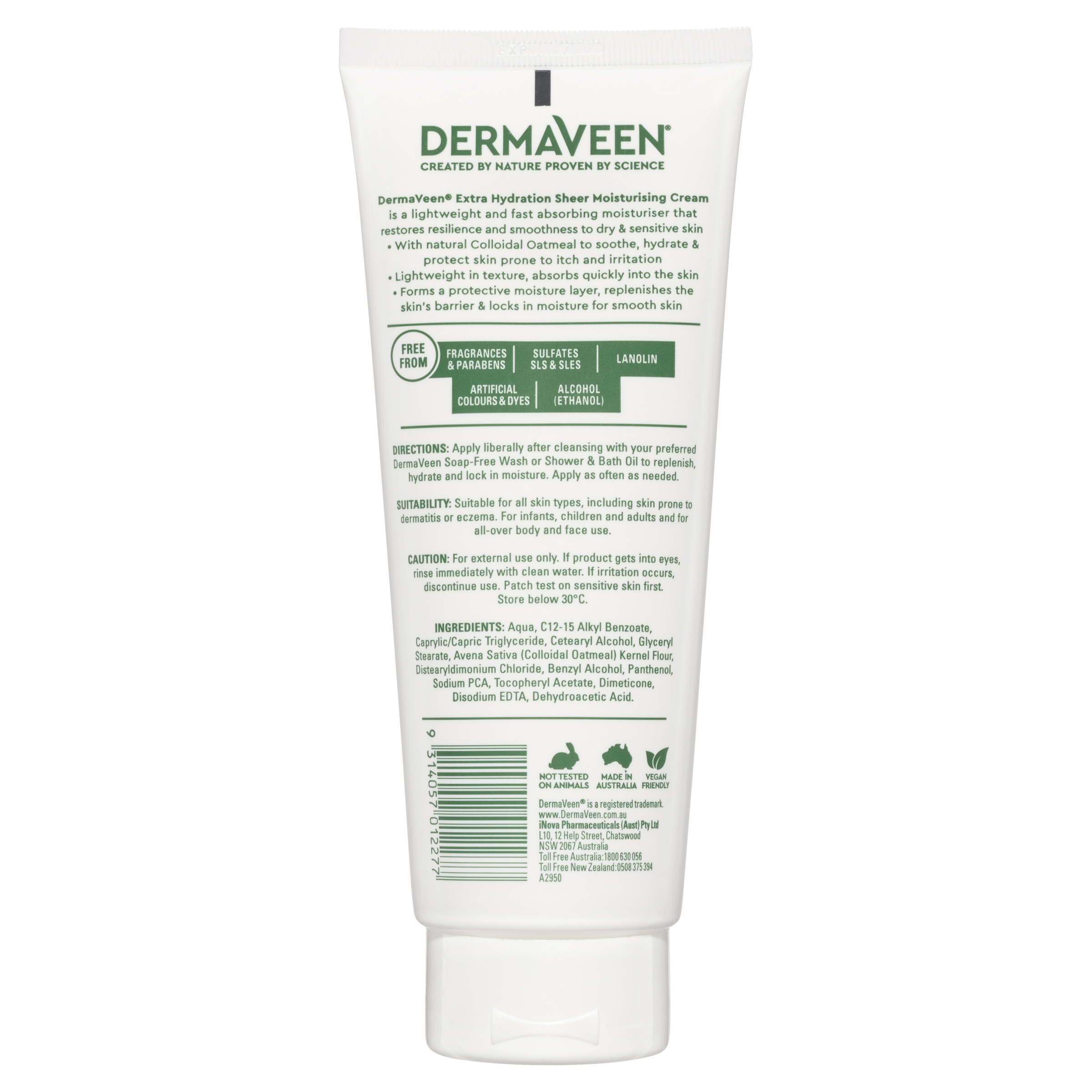 DERMAVEEN EXTRA GENTLE MOISTURISING CREAM 200G - Image 2