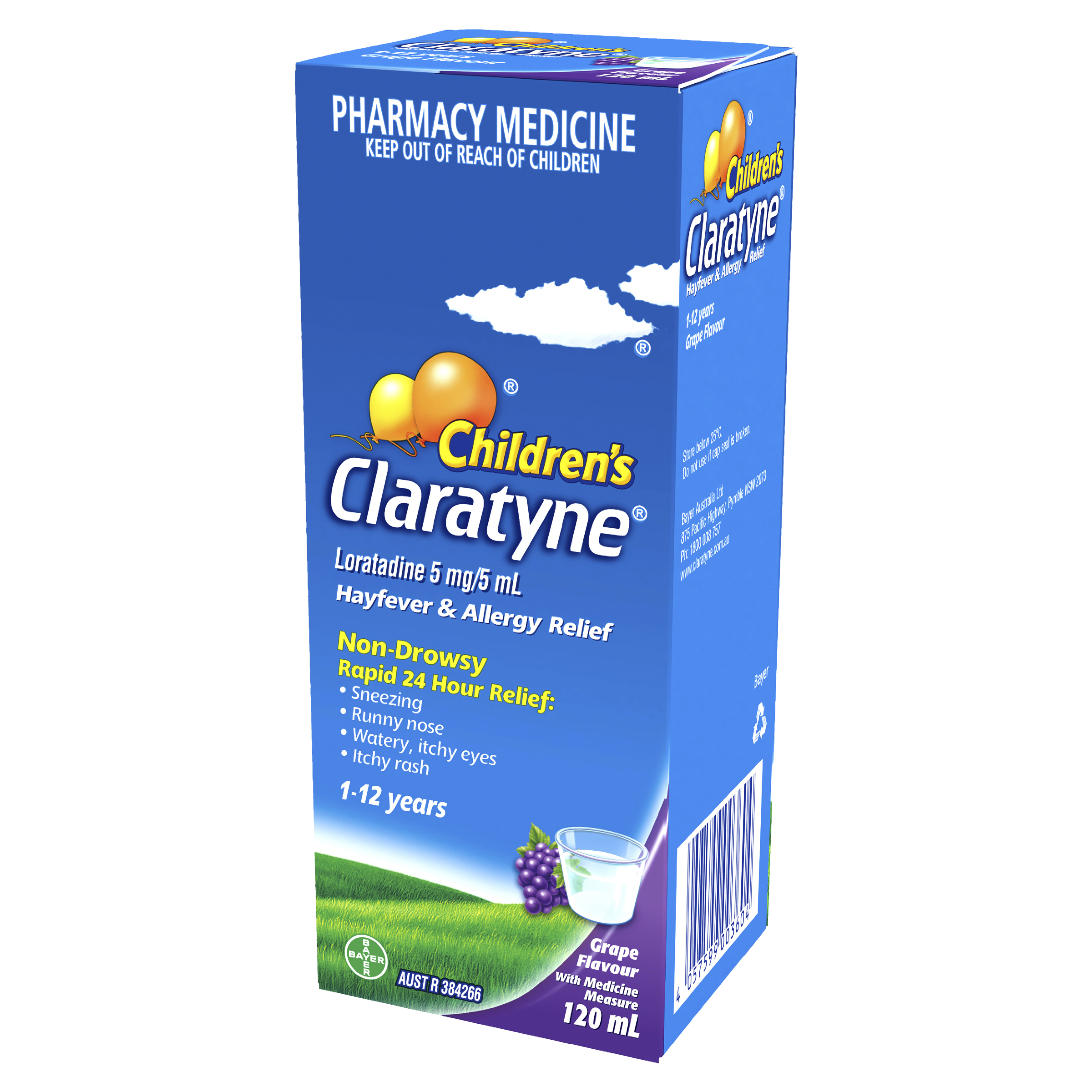 CLARATYNE CHILDRENS GRAPE SYRUP 120ML - Image 7