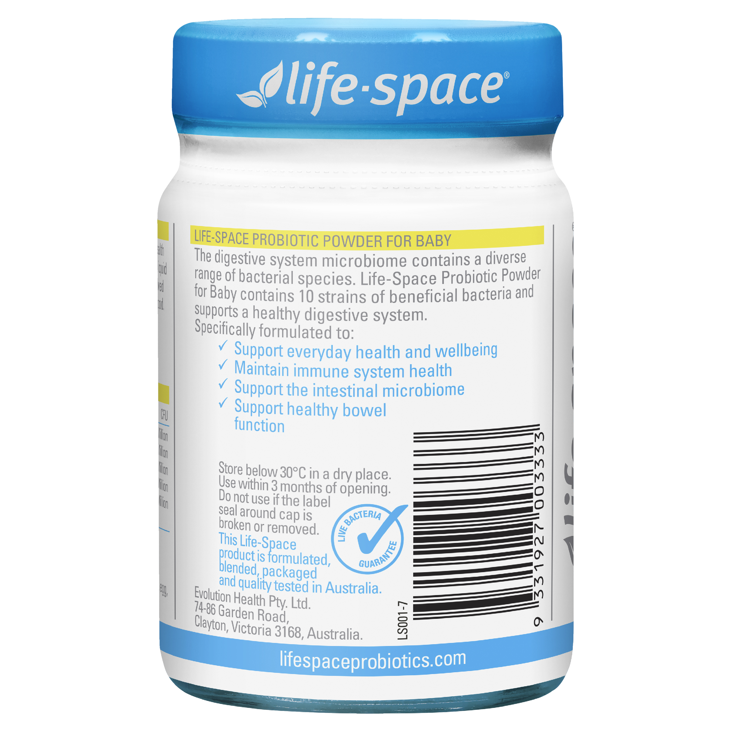 LIFE SPACE PROBIOTIC POWDER FOR BABY 60G - Image 2