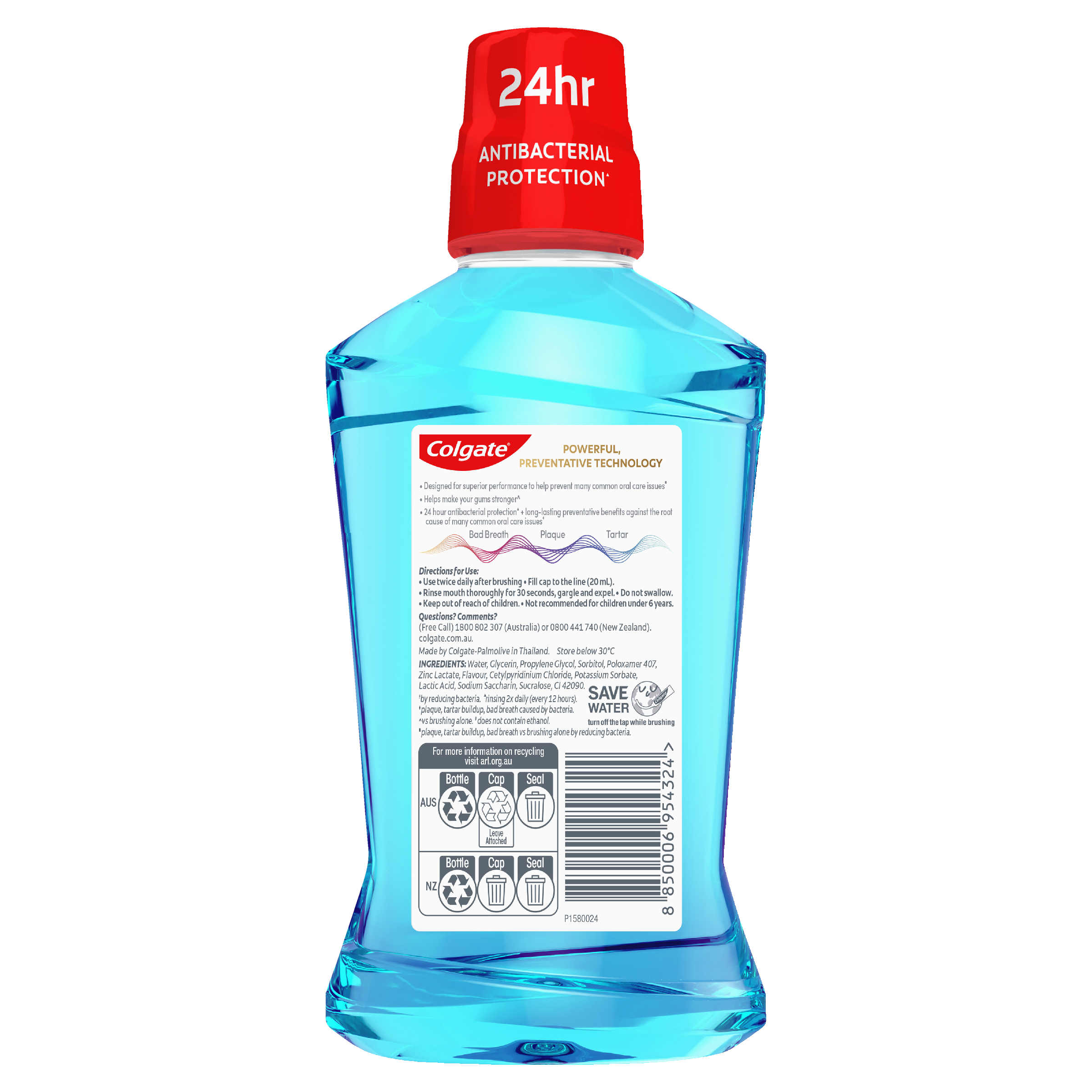 COLGATE MOUTHWASH TOTAL CLEAN MINT 500ML - Image 2