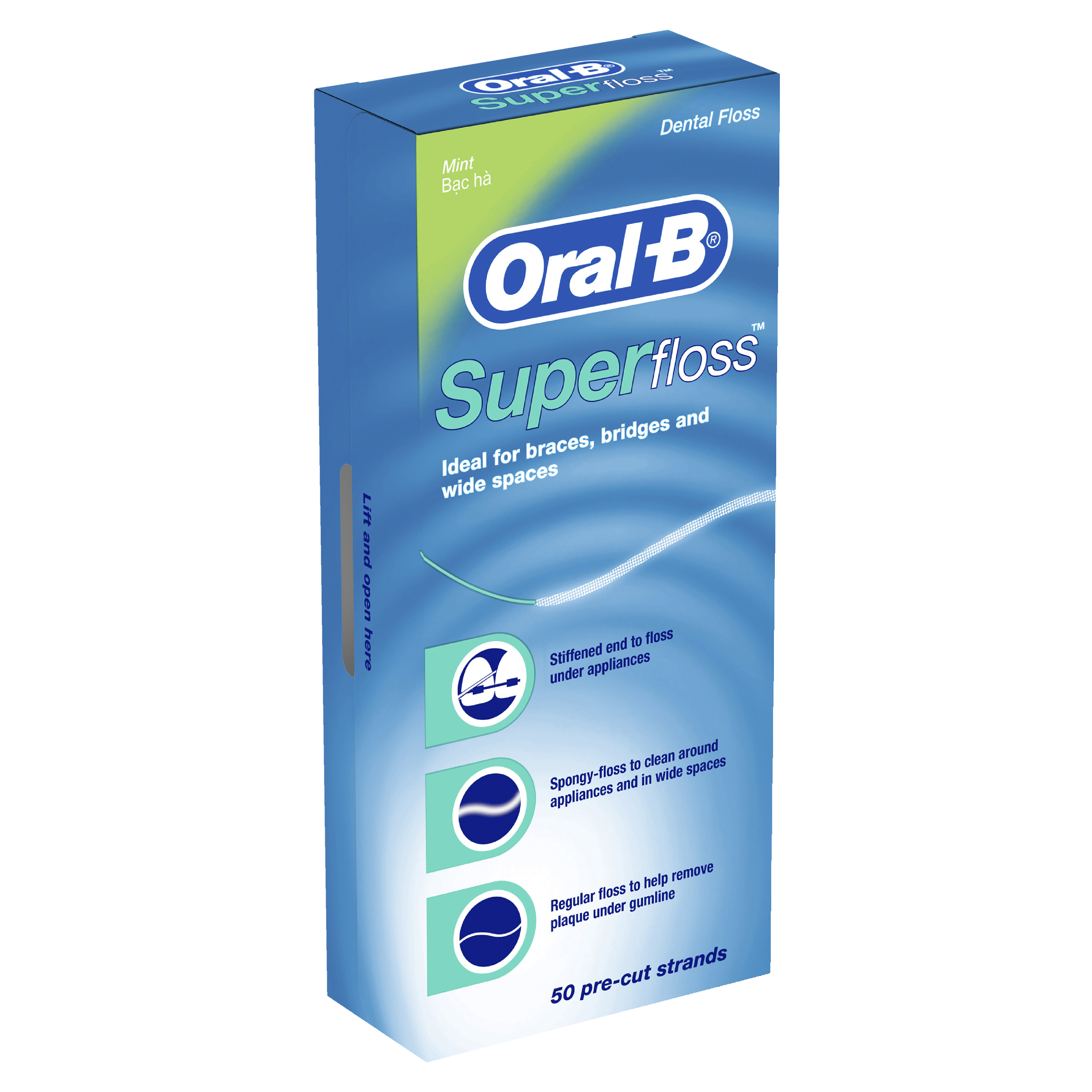 ORAL-B SUPERFLOSS PRE-CUT STRANDS 50 PACK - Image 9