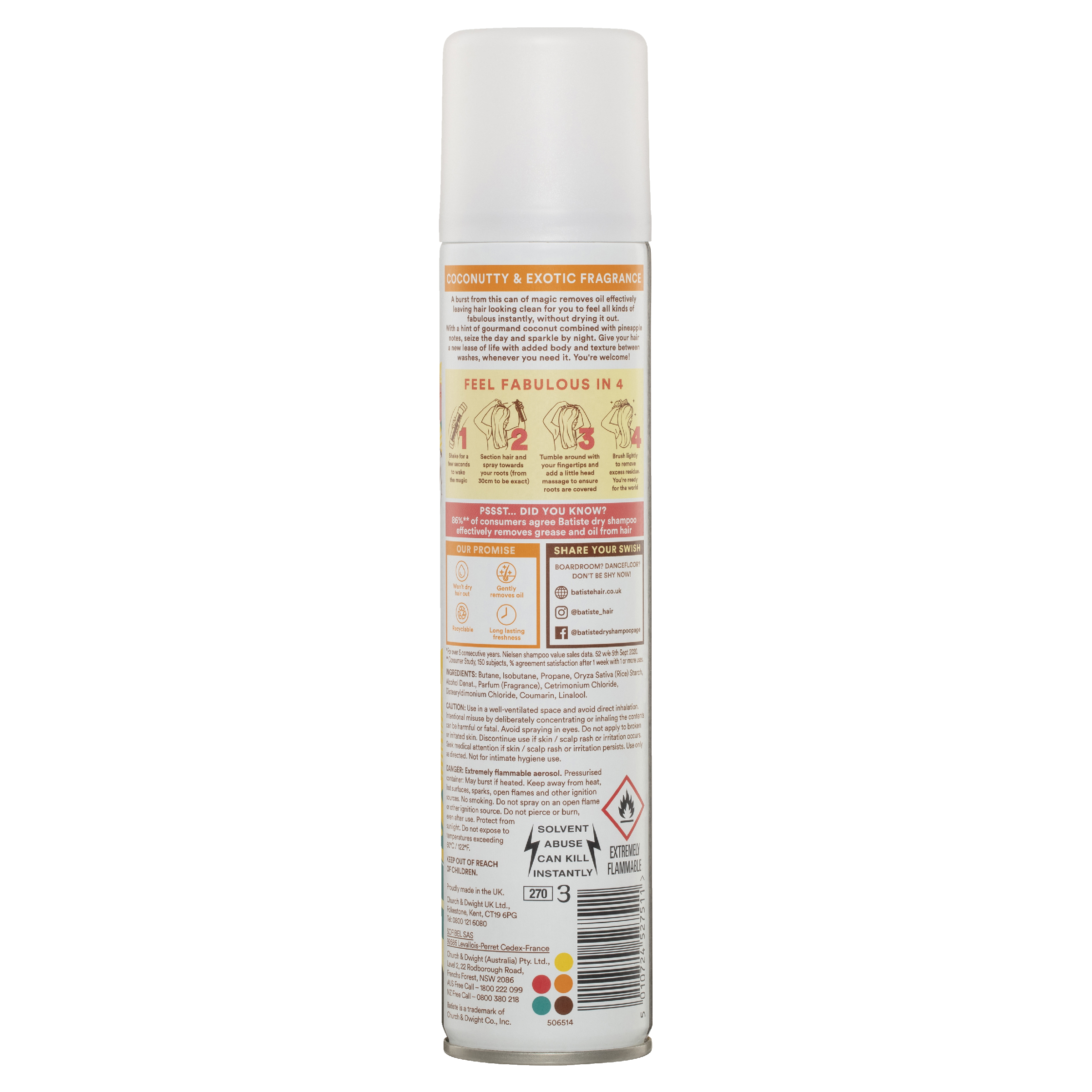 BATISTE TROPICAL DRY SHAMPOO 200ML - Image 2