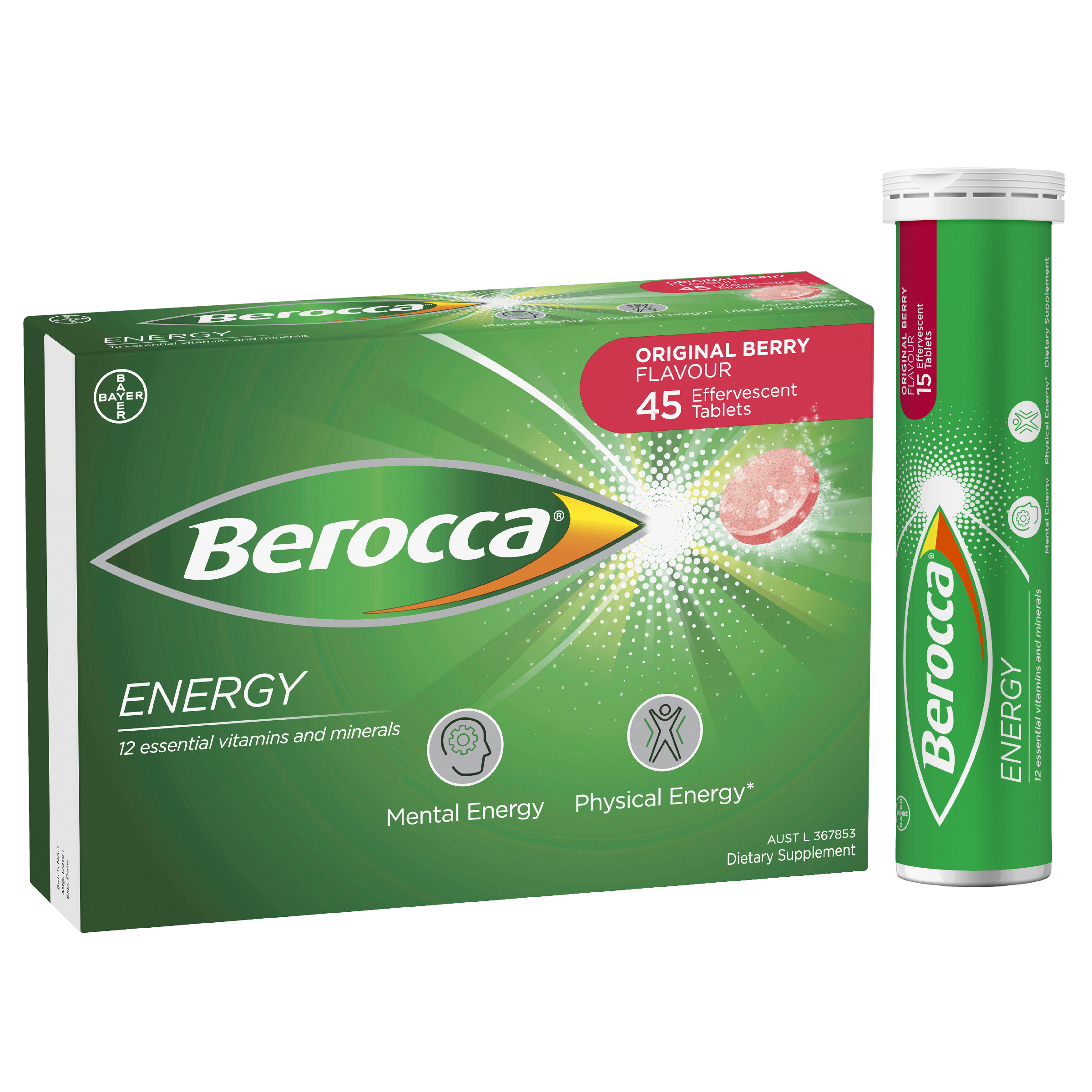 BEROCCA EFFERVESCENT ORIGINAL BERRY 45 TABLETS - Image 9