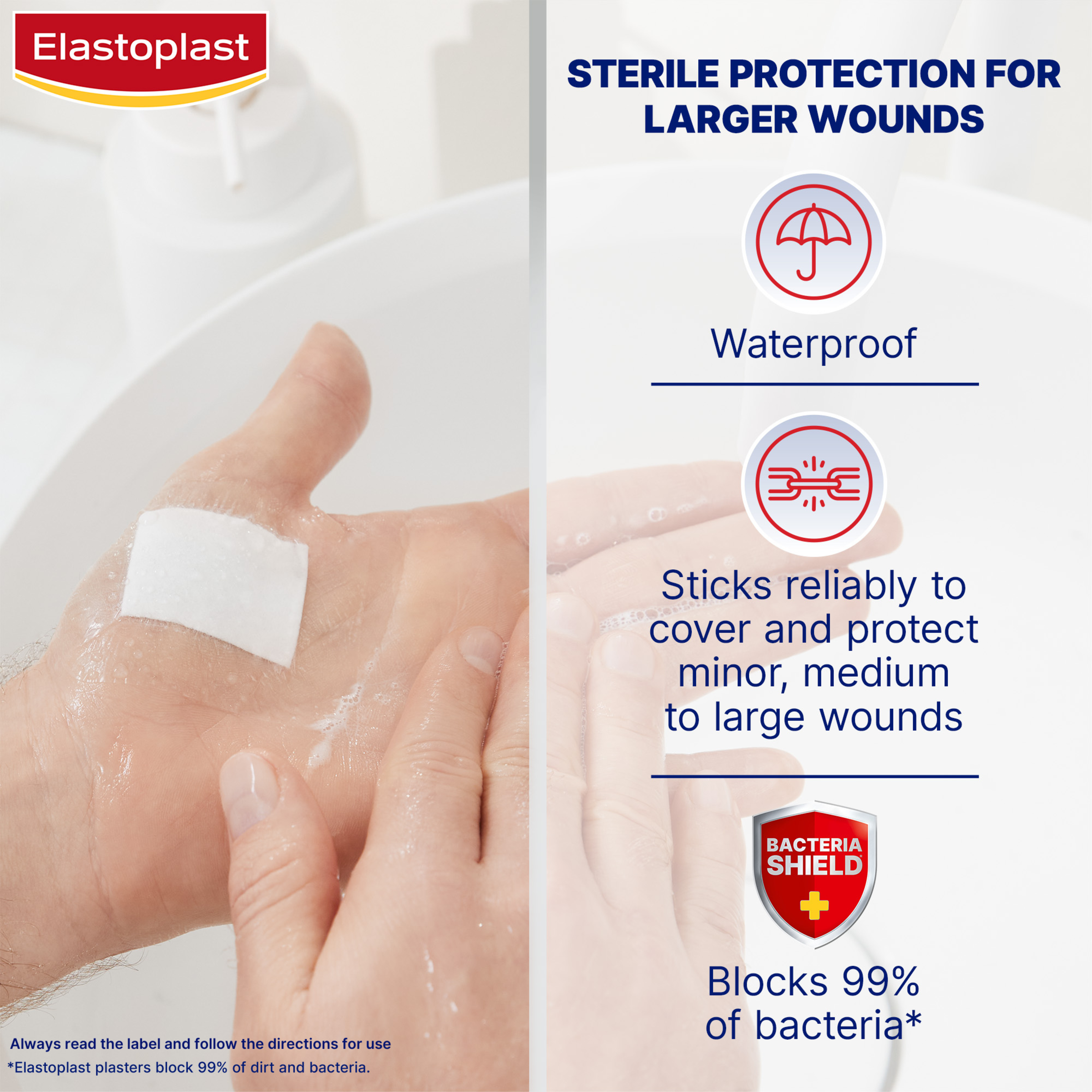 ELASTOPLAST AQUA PROTECT 6CM X 7CM XL 5 PACK - Image 4