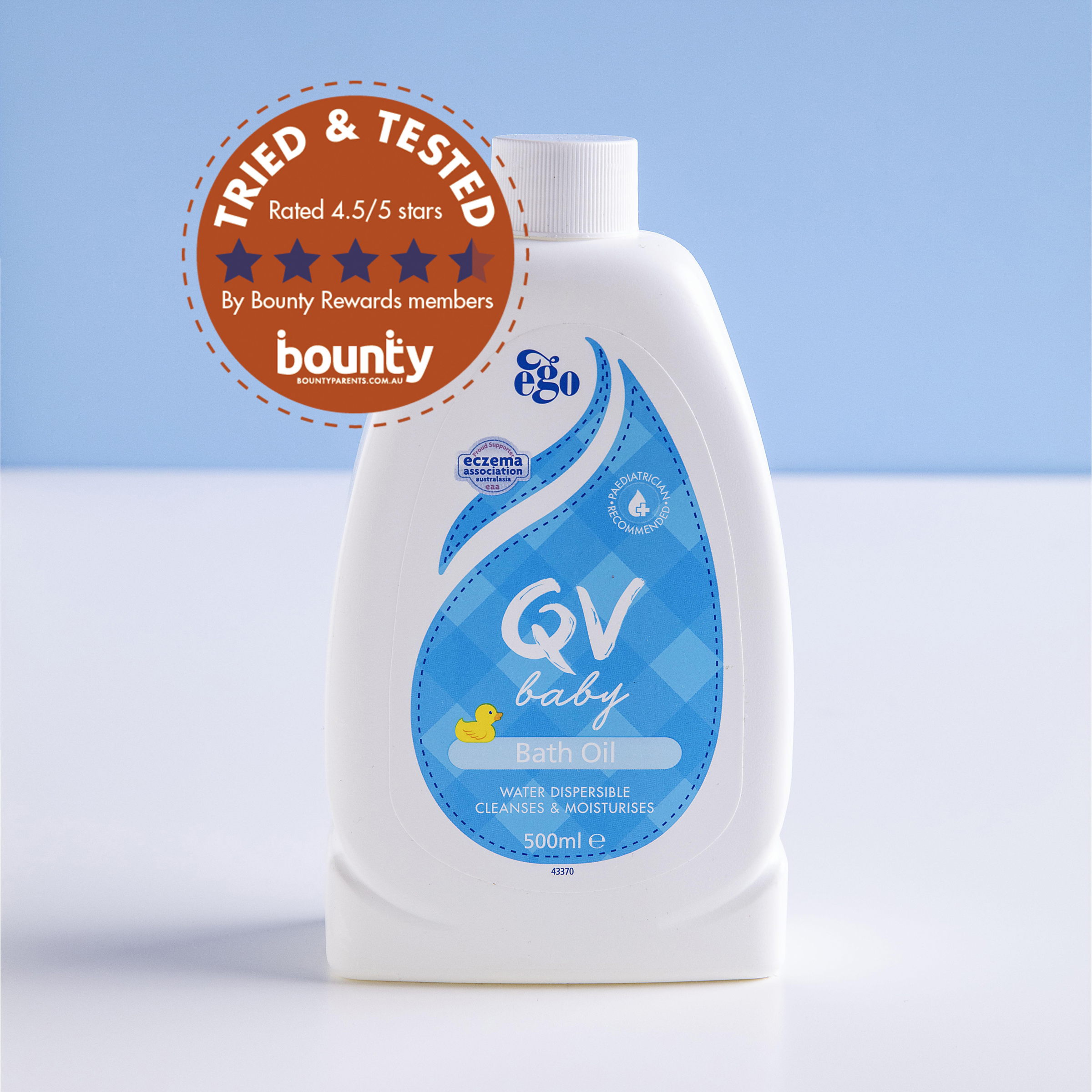 EGO QV BABY BATH OIL WITH VITAMIN E 500ML - Image 3