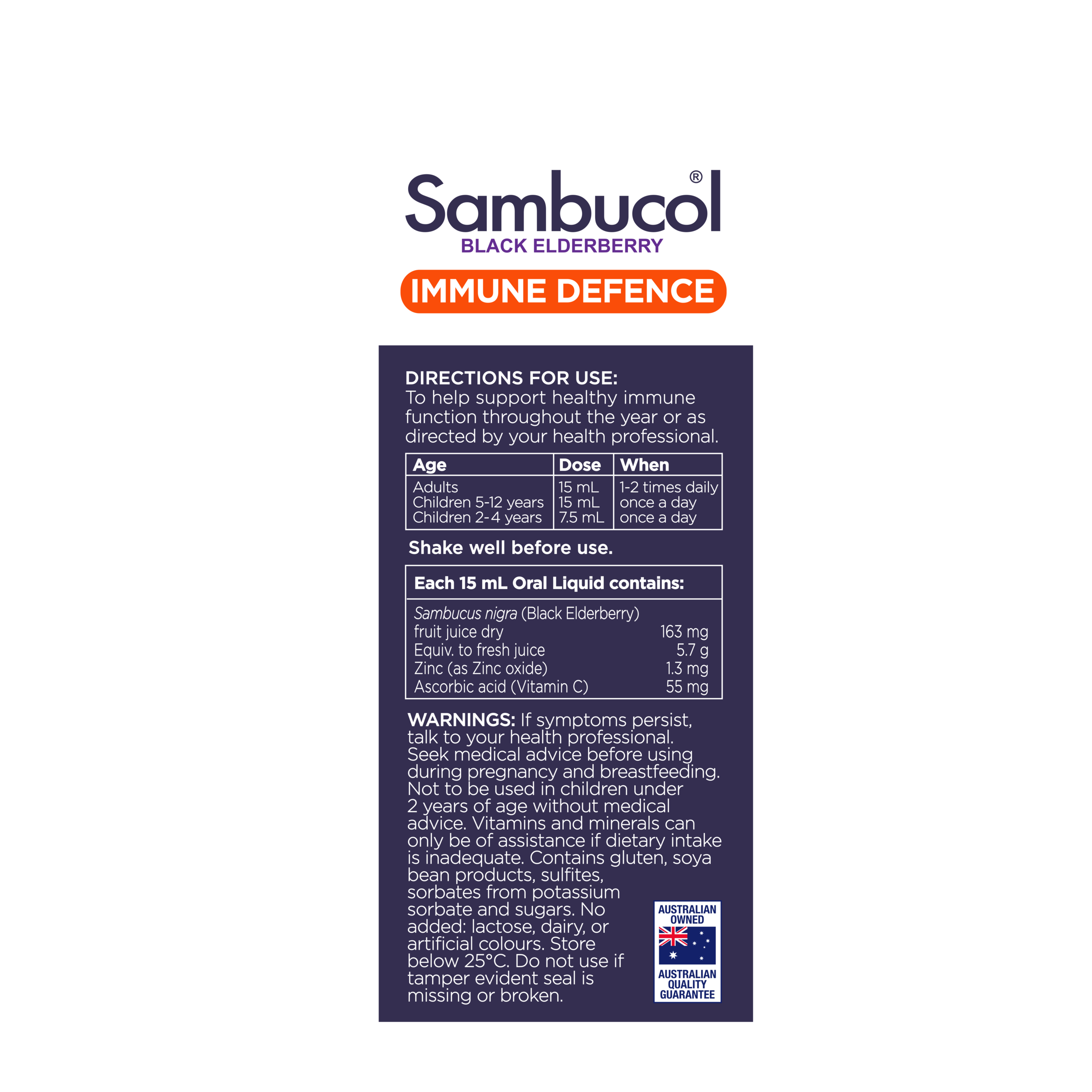 SAMBUCOL IMMUNE DEFENCE 250ML - Image 2