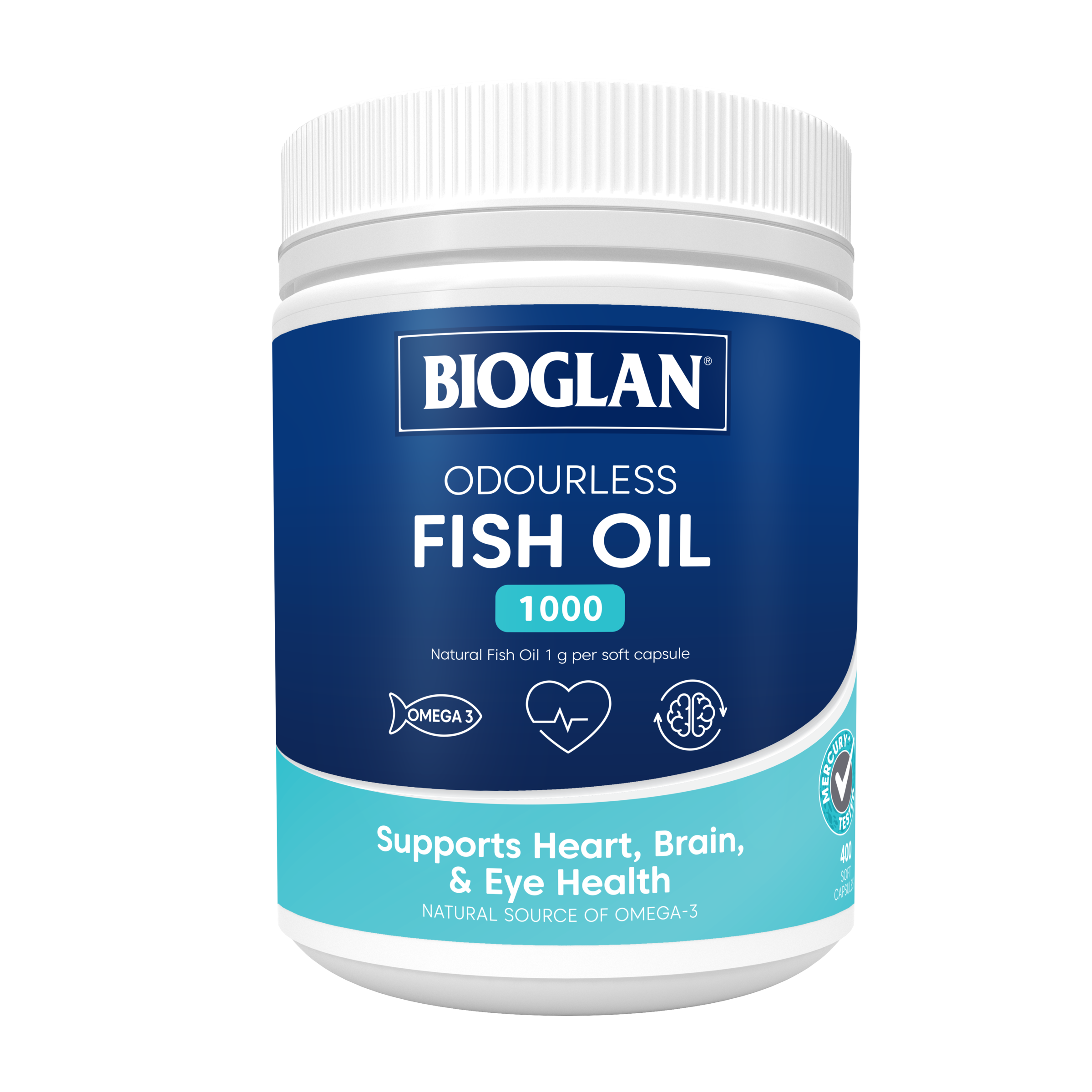 BIOGLAN ODOURLESS FISH OIL 1000MG 400 CAPSULES