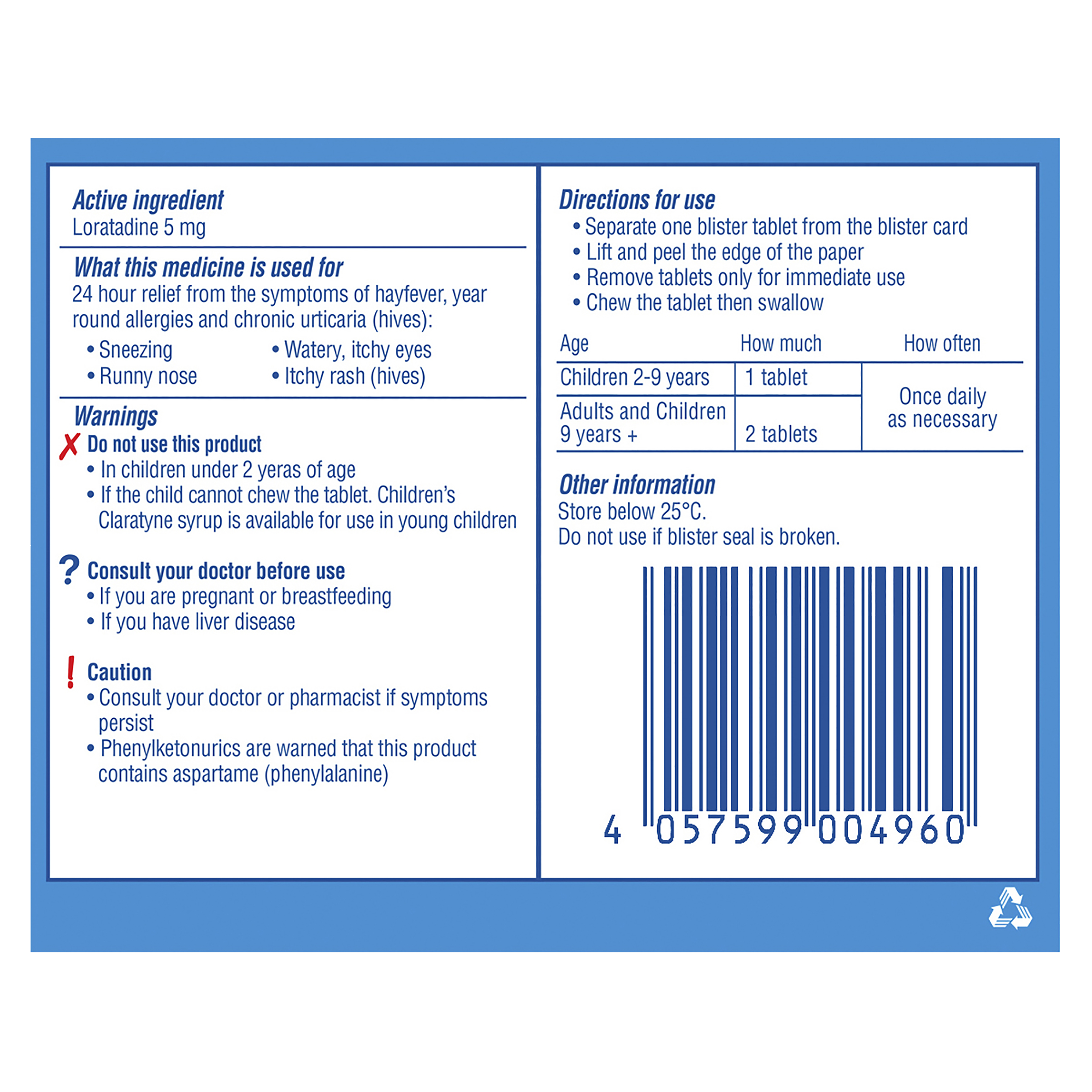 CLARATYNE CHILDRENS BUBBLE GUM 30 TABLETS - Image 4