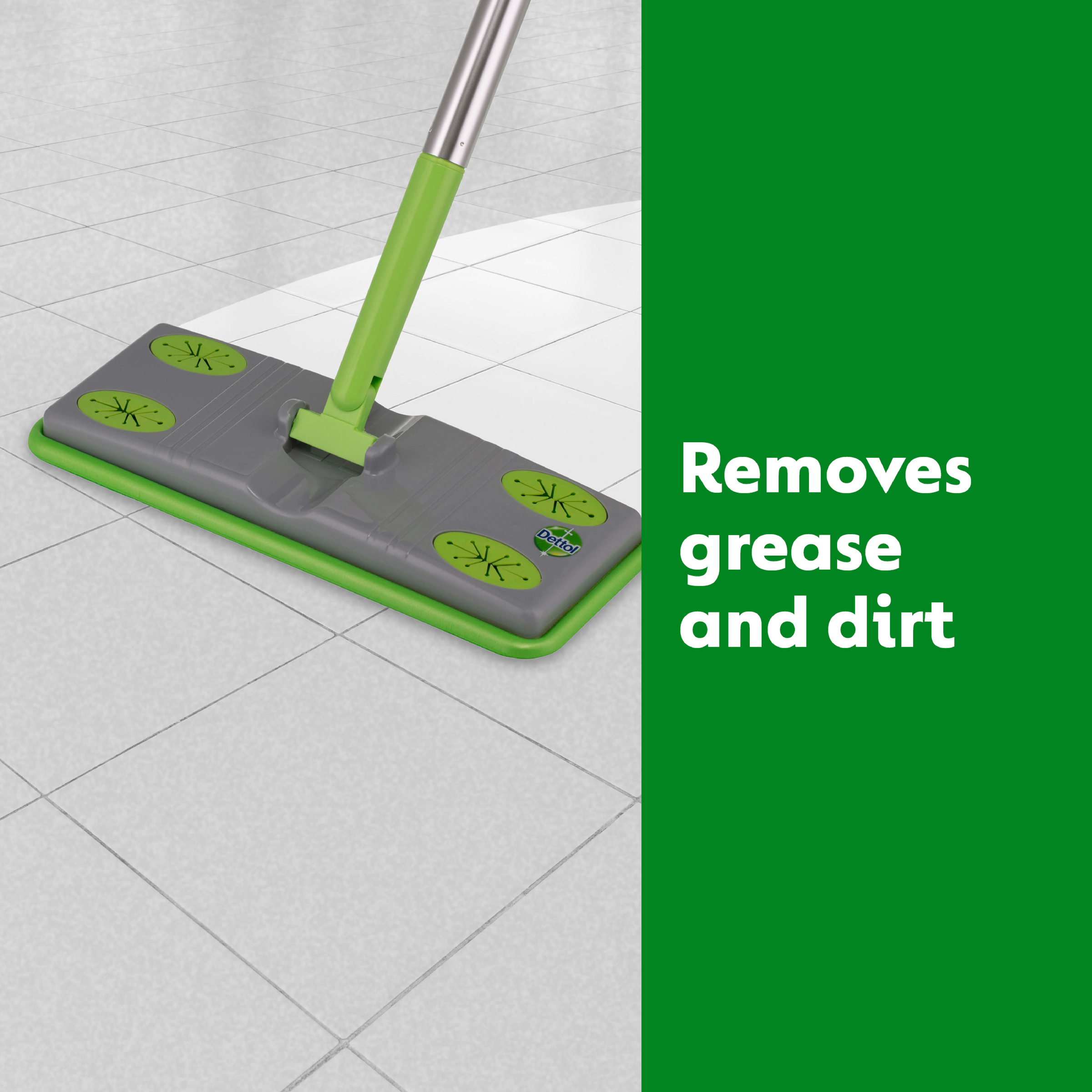 DETTOL ANTIBACTERIAL FLOOR MOP SYSTEM + 25 WIPES 1 PACK - Image 6