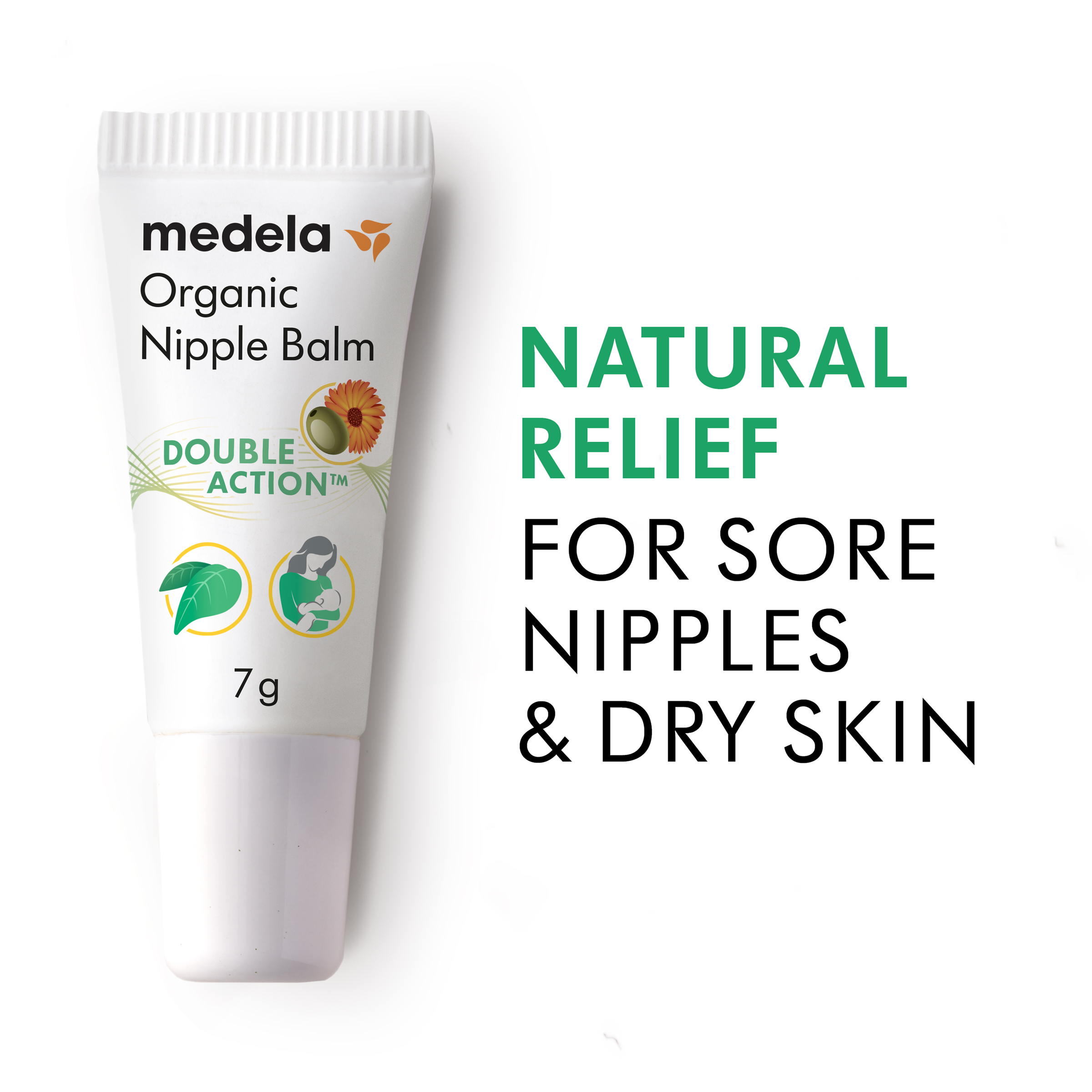 MEDELA ORGANIC NIPPLE BALM DOUBLE ACTION 7G - Image 2