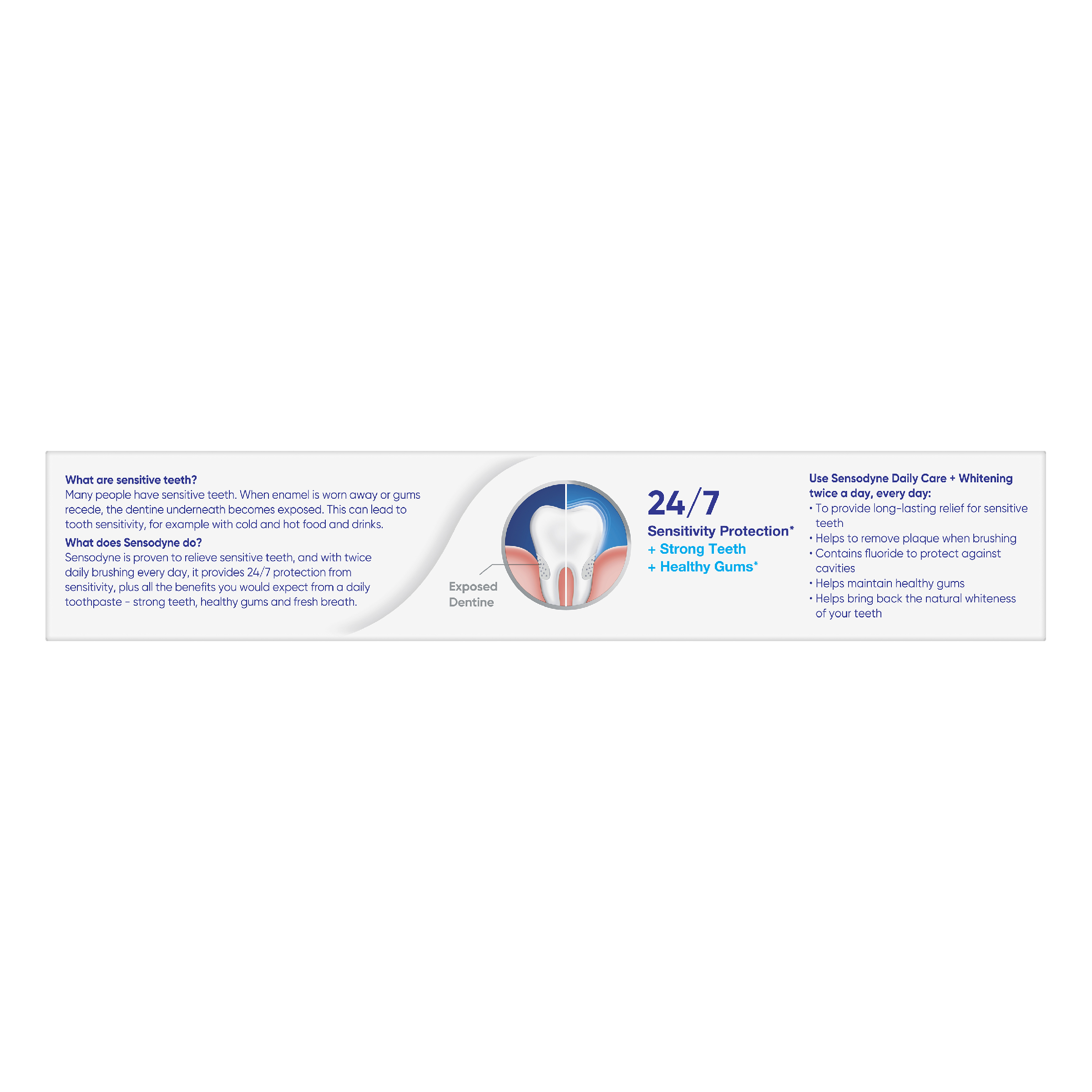 SENSODYNE TOOTHPASTE DAILY CARE WHITENING 100G - Image 3