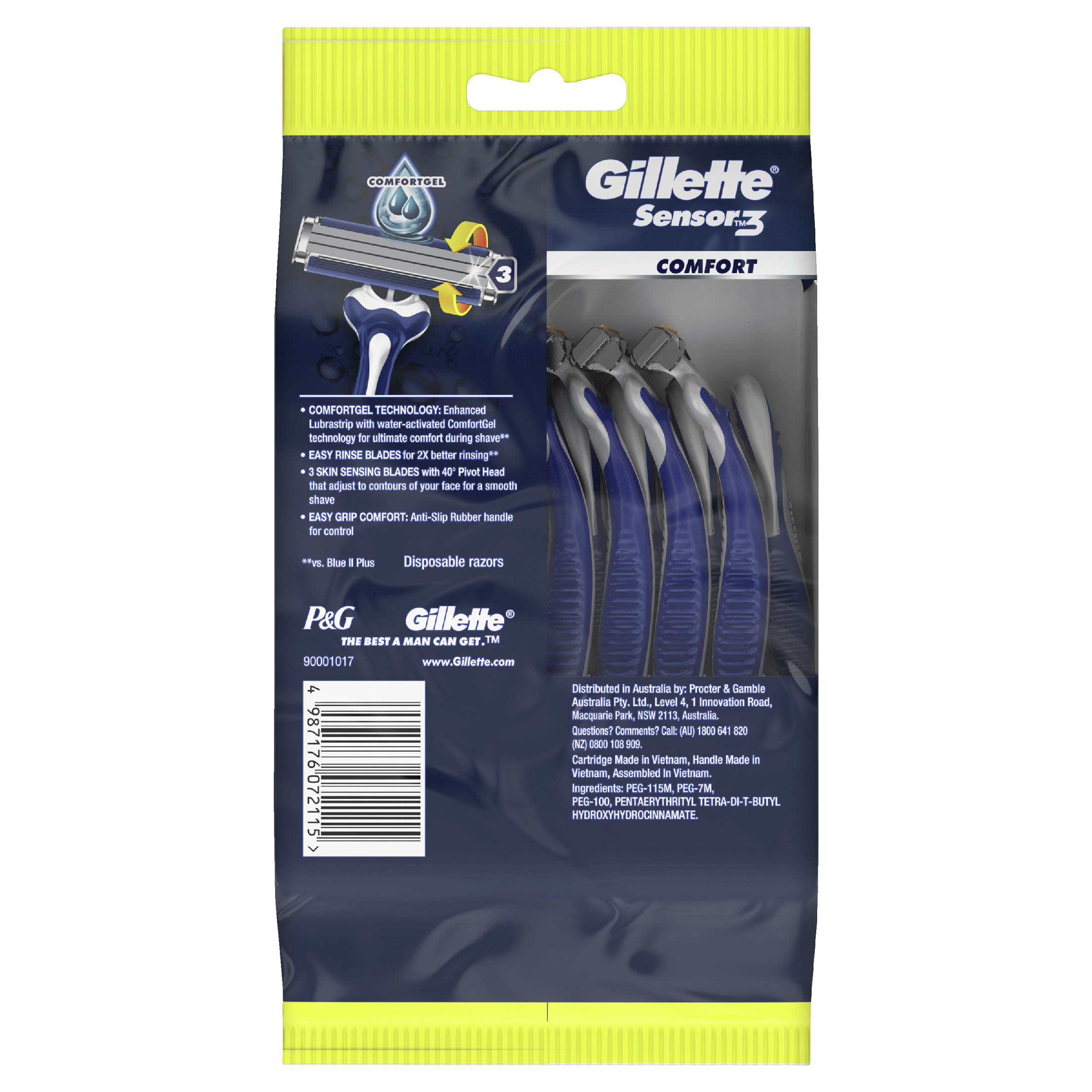 GILLETTE SENSOR 3 DISPOSABLE RAZORS 16 PACK - Image 2
