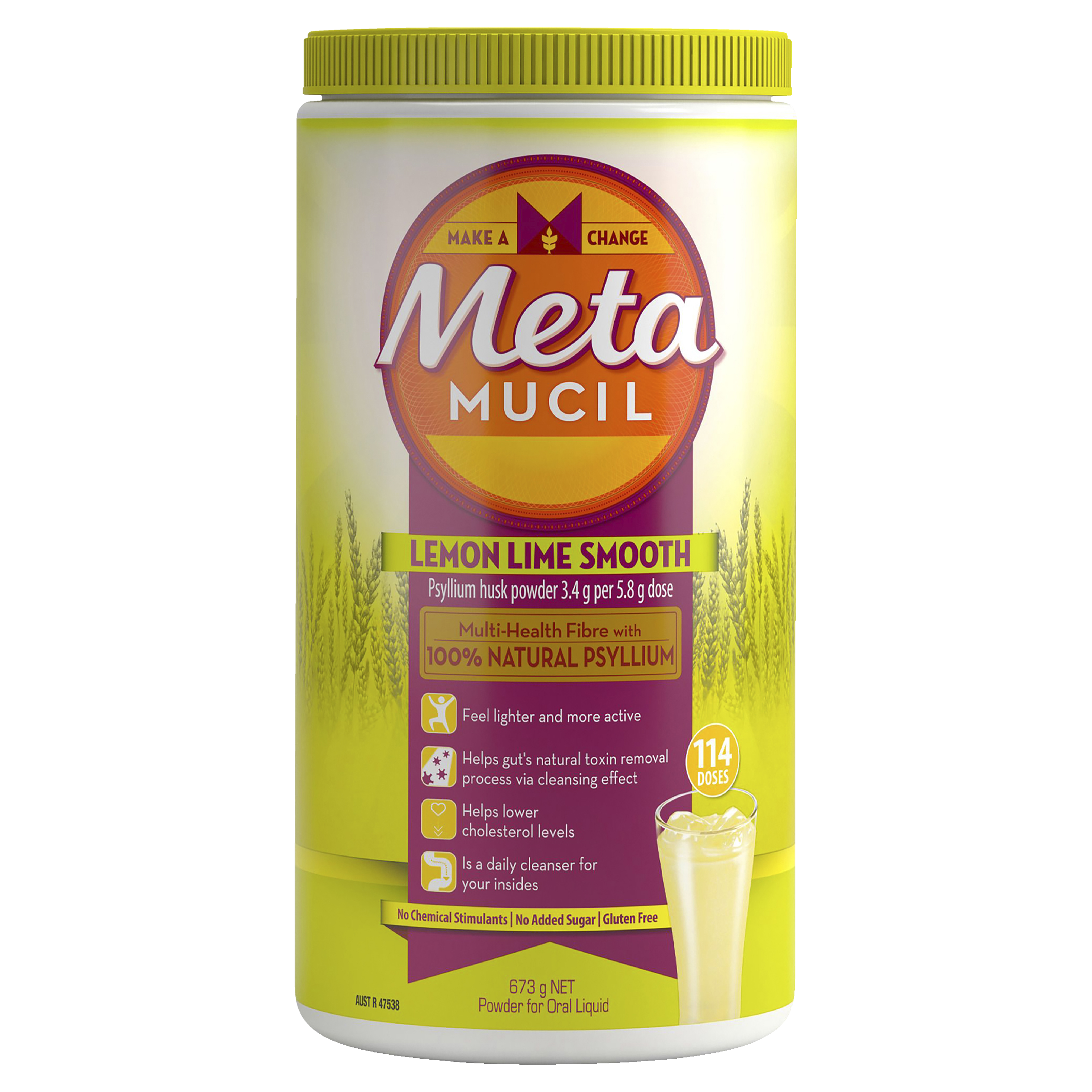 METAMUCIL LEMON LIME SMOOTH 673G 114 DOSES