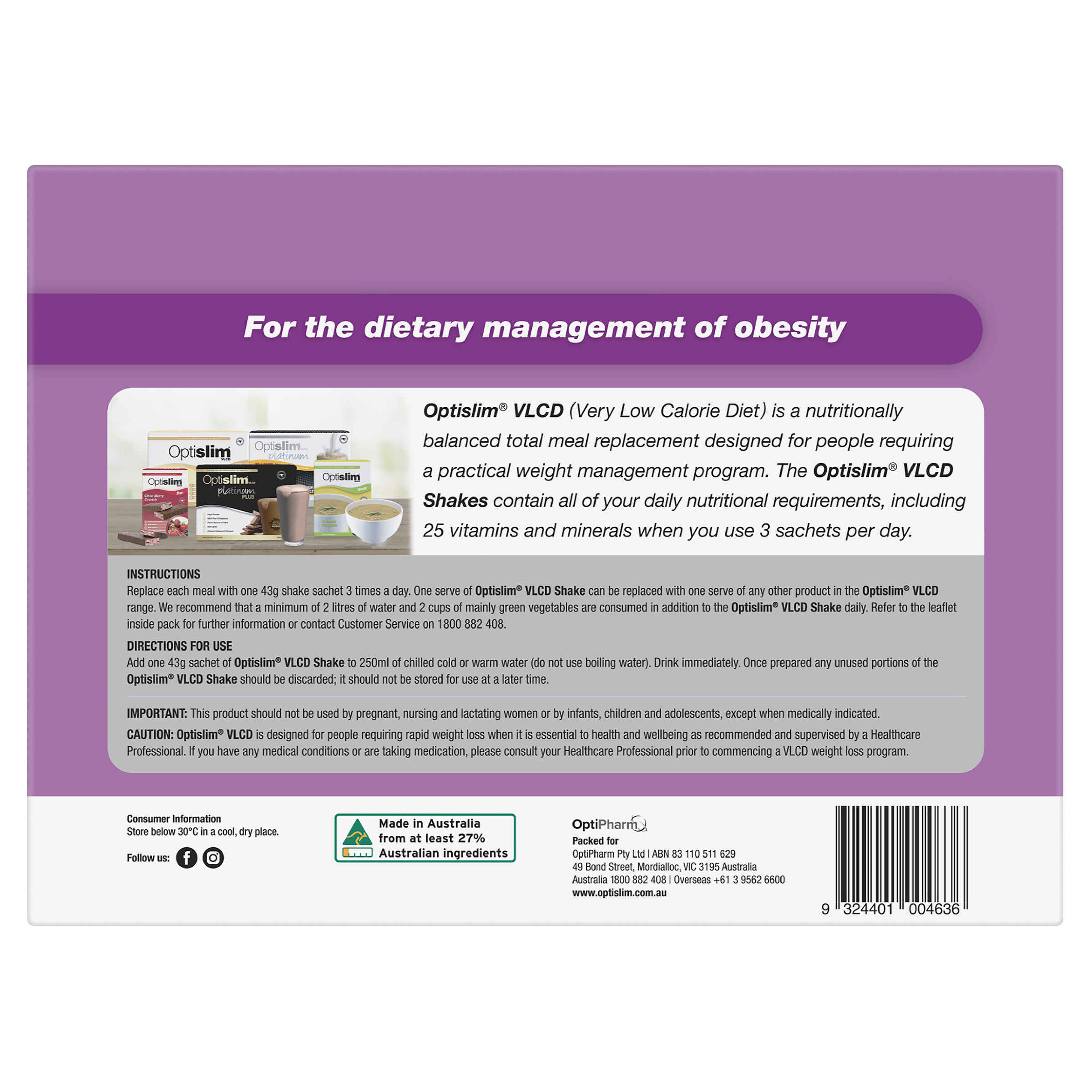 OPTISLIM VLCD SHAKE VARIETY 43G 21 PACK - Image 4