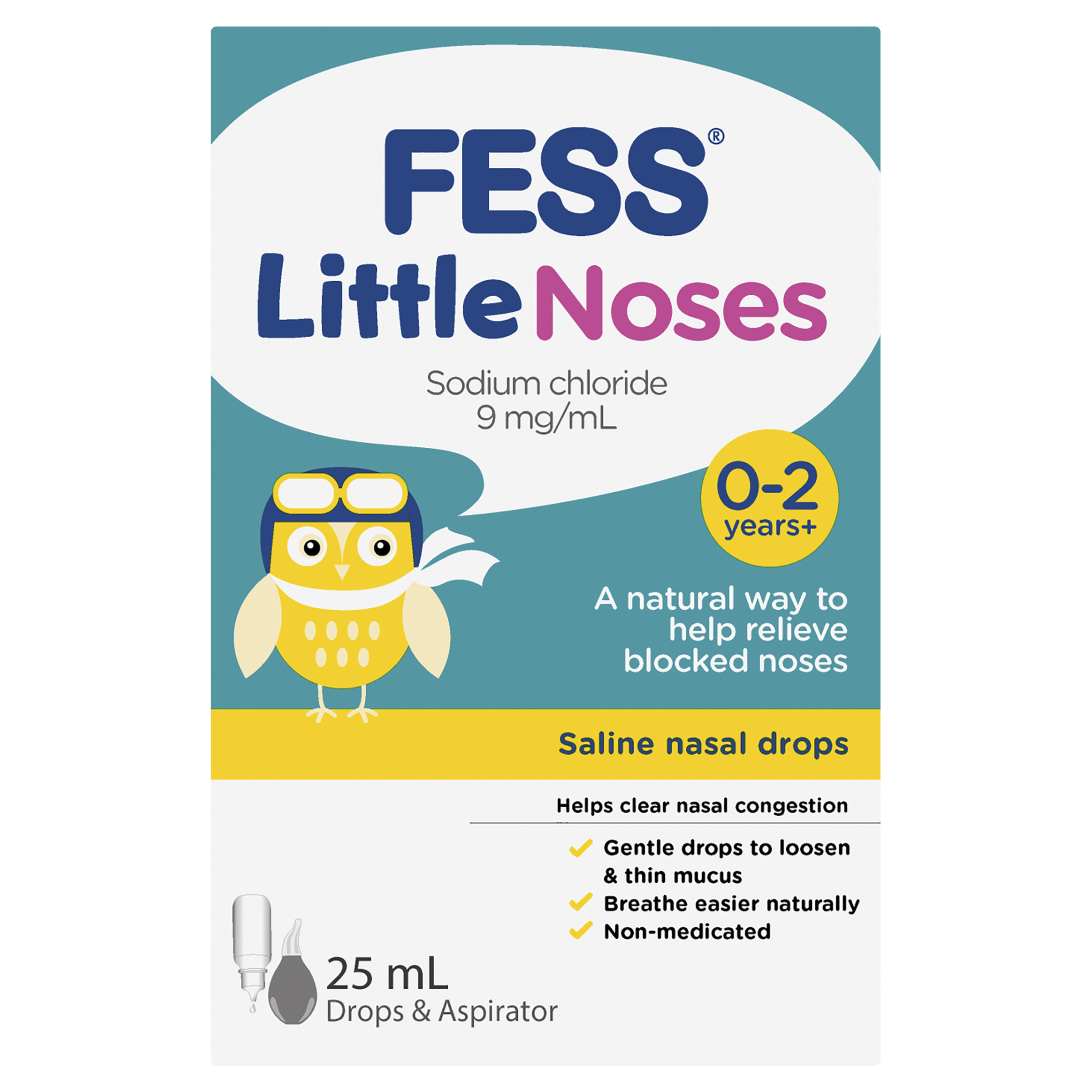 FESS LITTLE NOSES SALINE DROPS + ASPIRATOR 25ML - Image 11