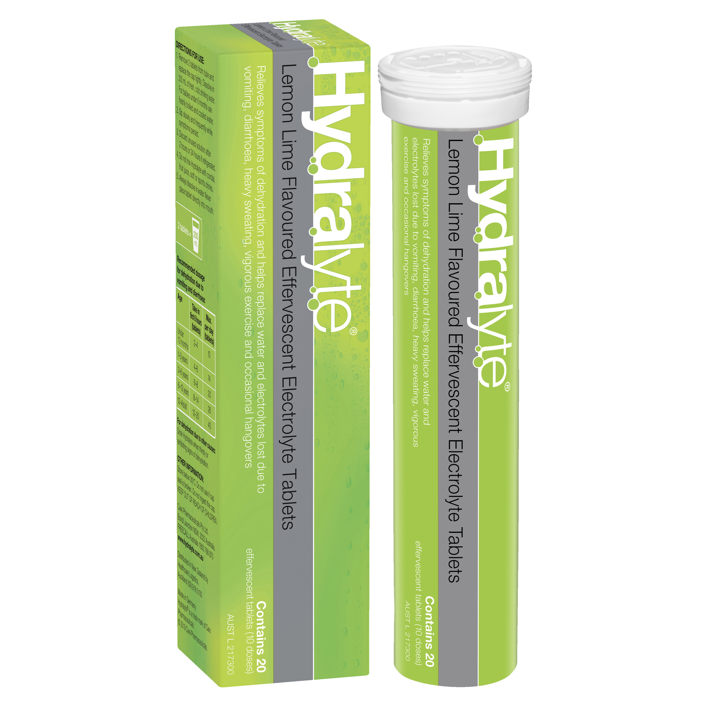 HYDRALYTE EFFERVESCENT LEMON LIME 20 TABLETS - Image 10