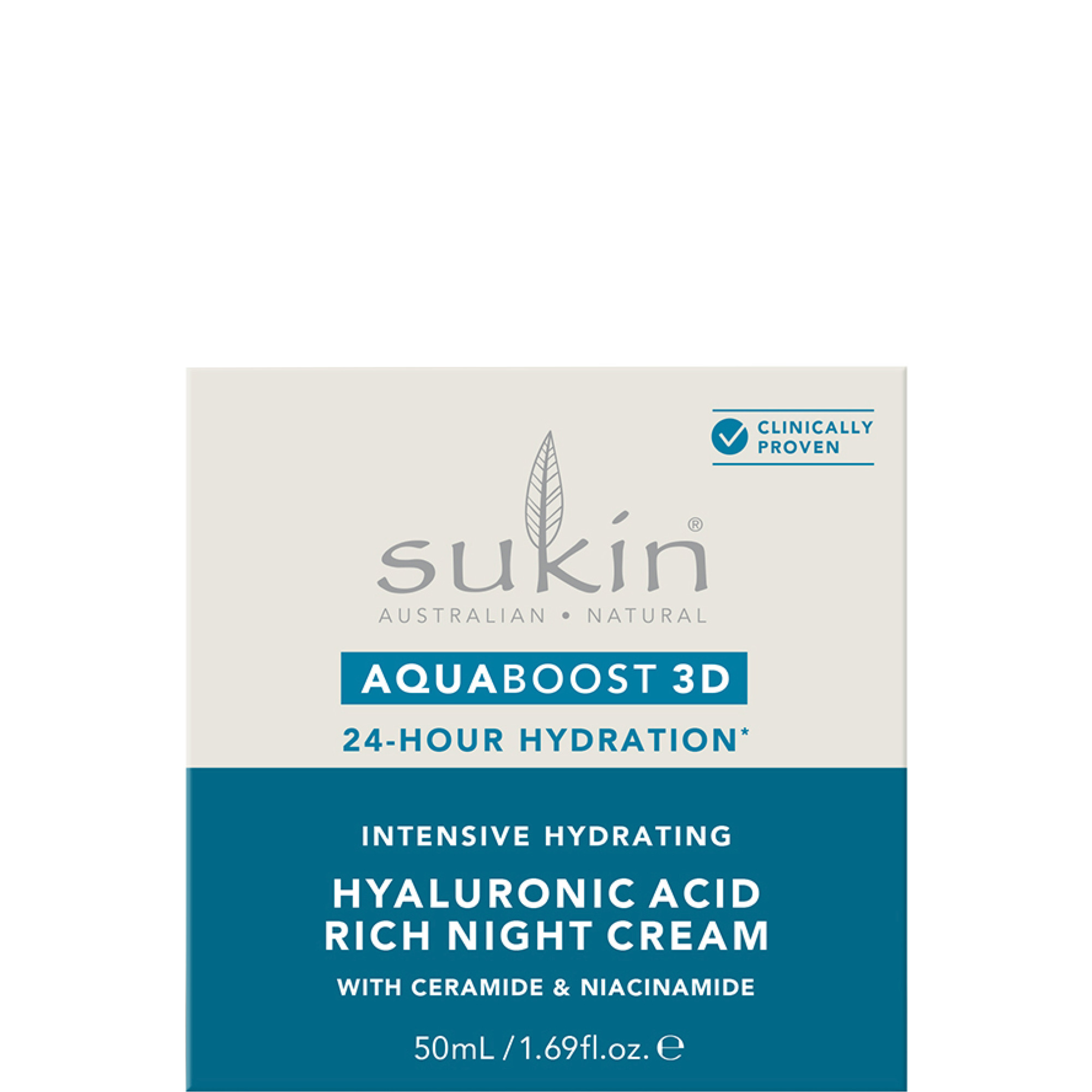 SUKIN AQUABOOST 3D HYALURONIC ACID NIGHT CREAM 50ML - Image 3